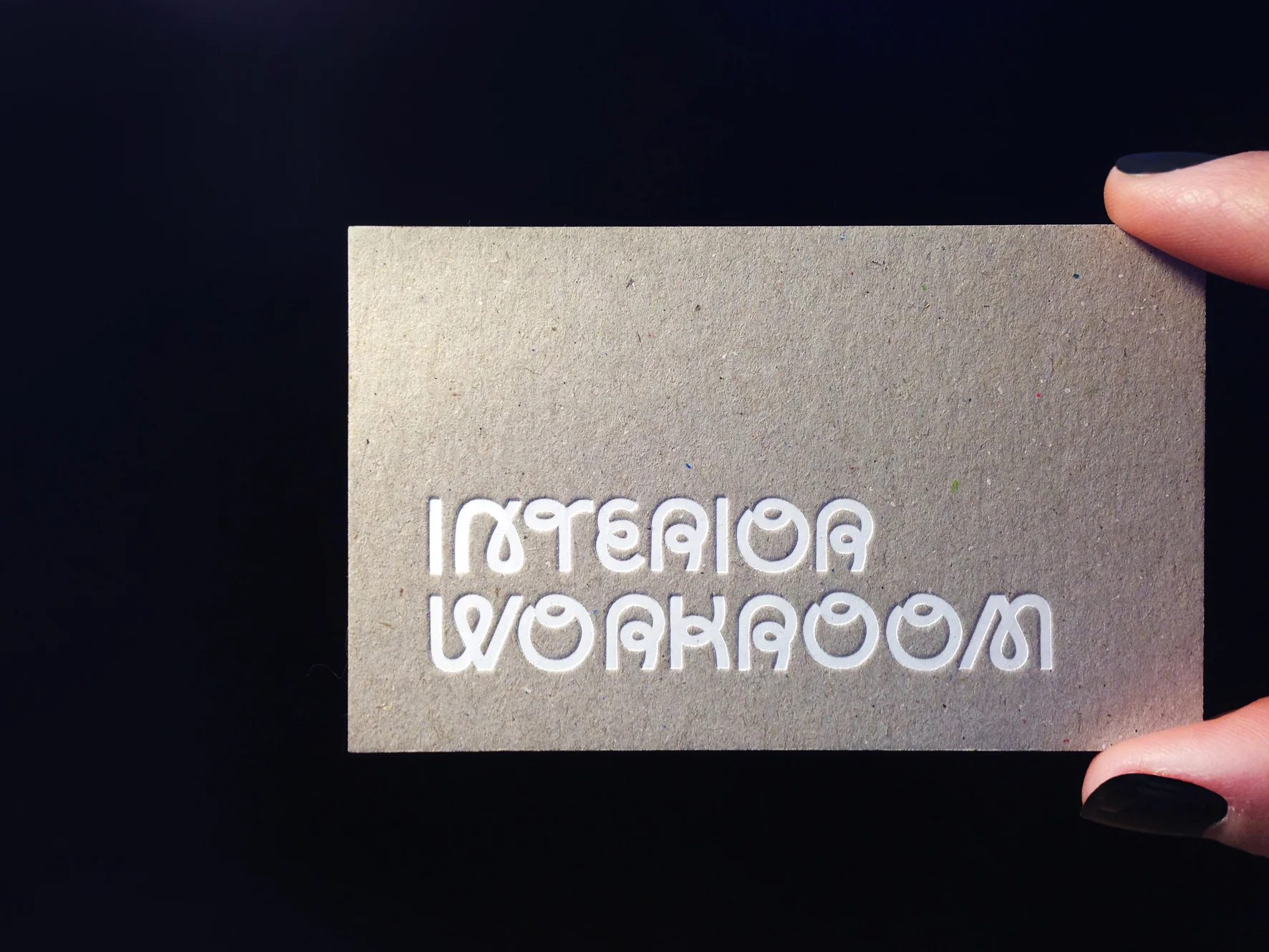  New stationery for interior design company, Interior Workroom. Matt white foil on Muda box board. Crisp and cool as a cucumber. Thanks Valley Print. 