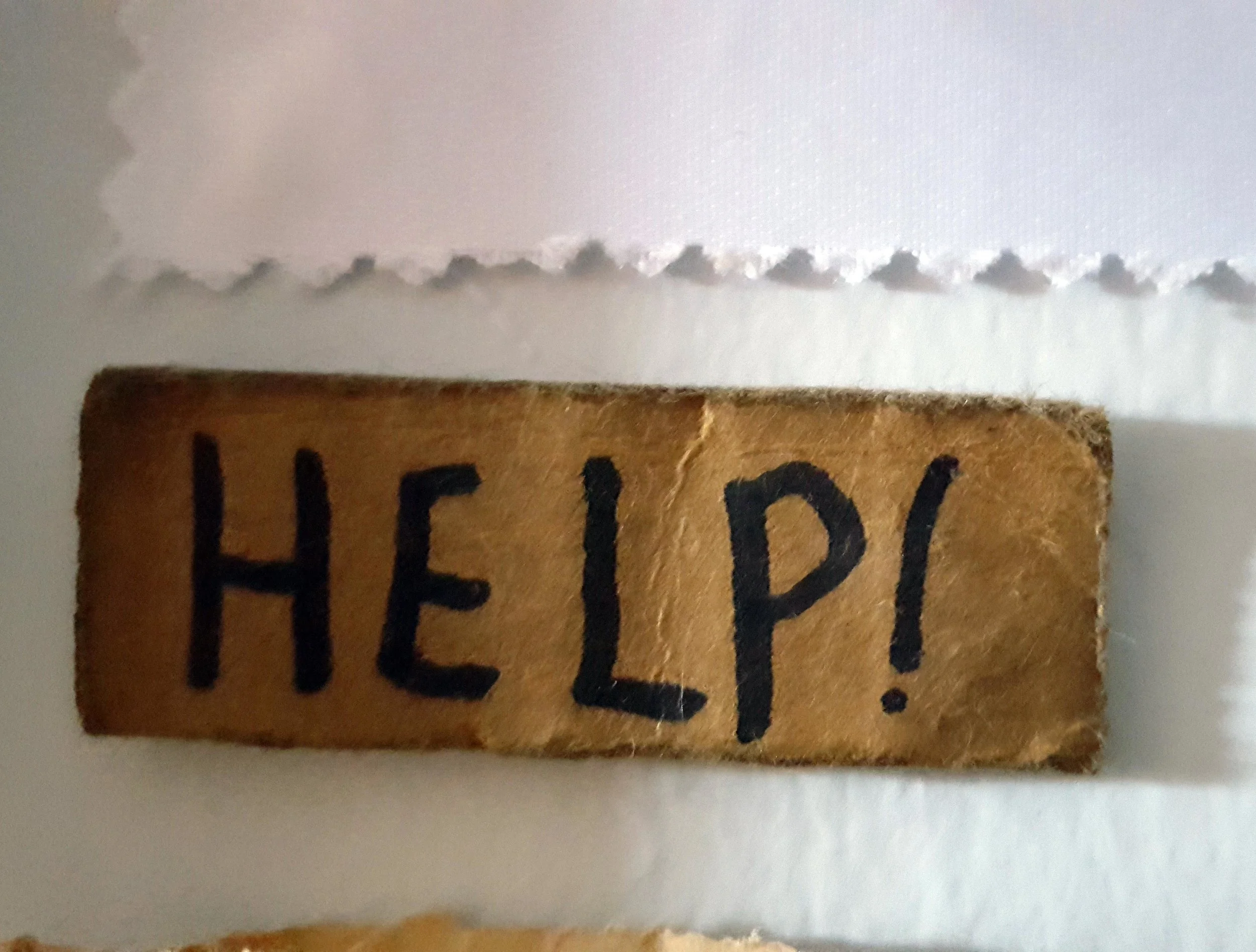 This little cardboard sign hangs on my wall. I bought it a few years ago from a panhandler on the Avenue. I've always loved it, I loved that he was so open about asking for help. It reminds me to do the same.