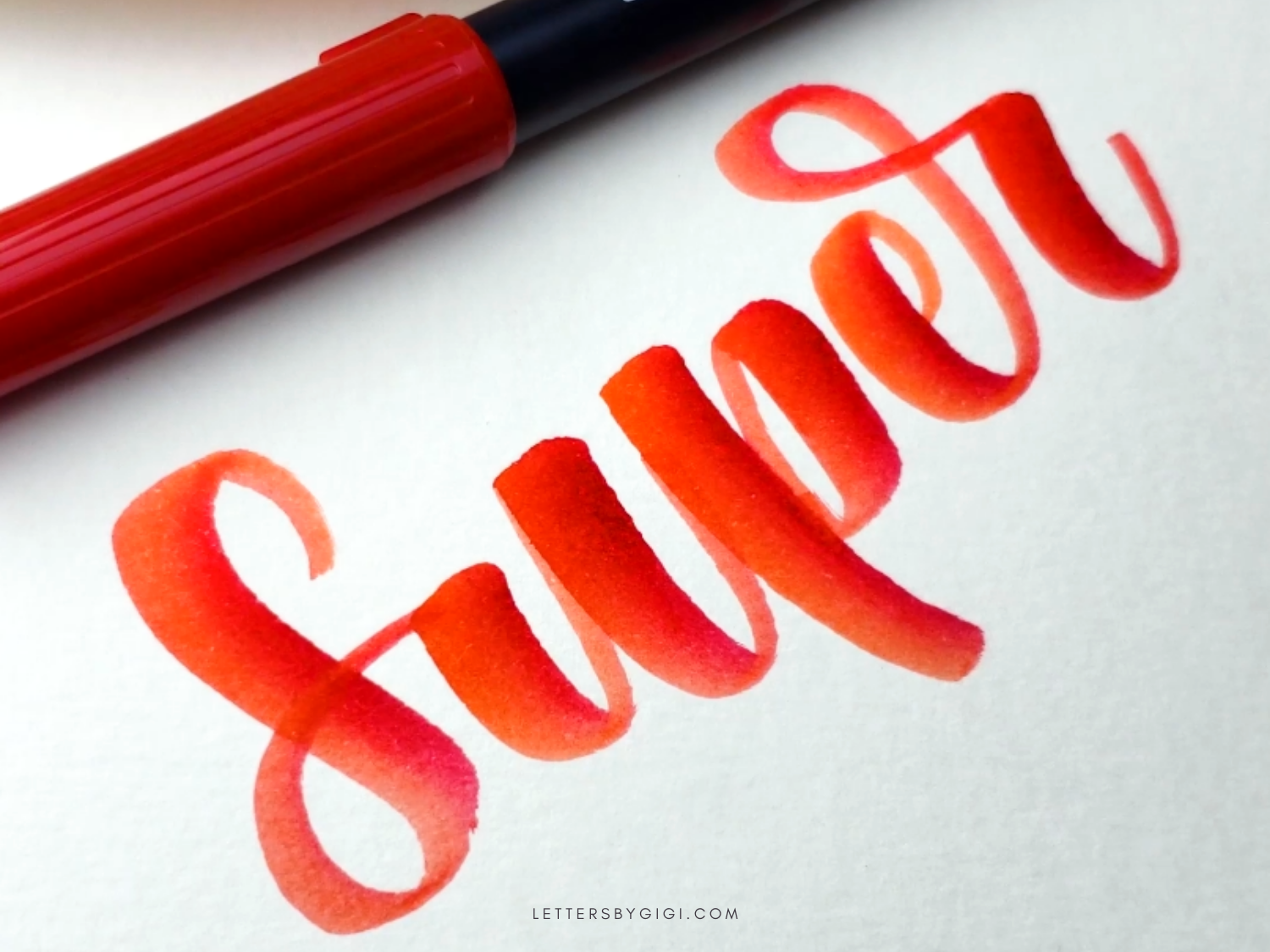 Lettering Tutorial: How to Blend Watercolor and Brush Pens — Letters By Gigi