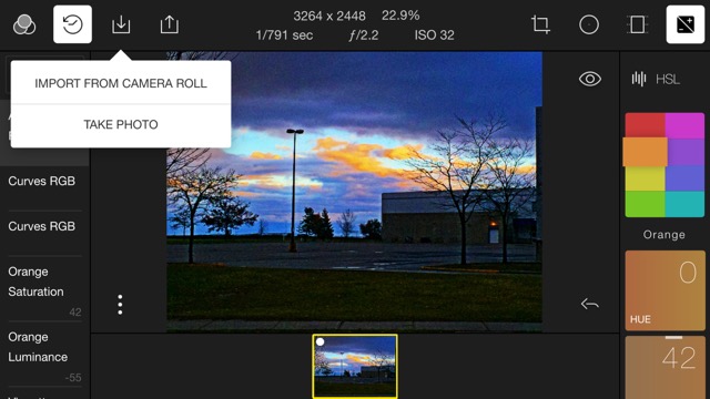 Importing images to Polarr on your smart device