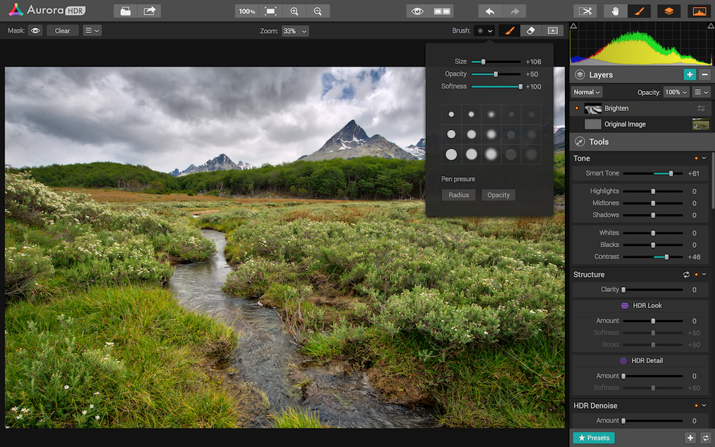 AuroraHDR Brush and Layers Tools : Image Courtesy Macphun