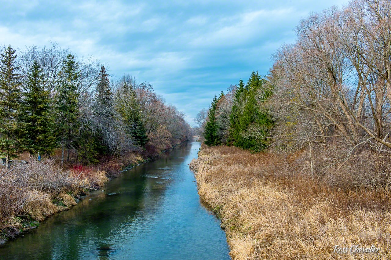 Right off the bridge, Holland River Canal