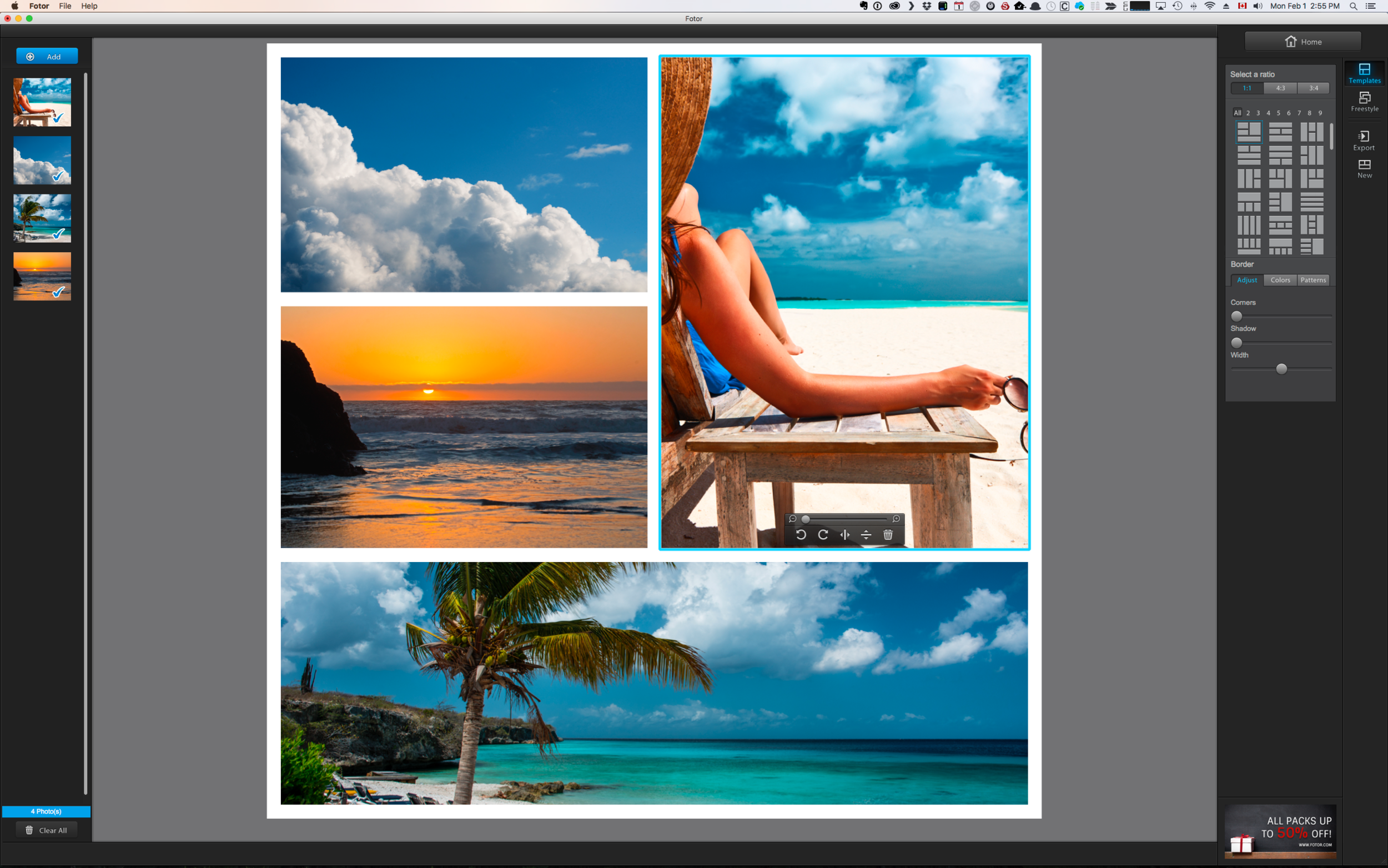 Creating lovely collages is dead simple in Fotor
