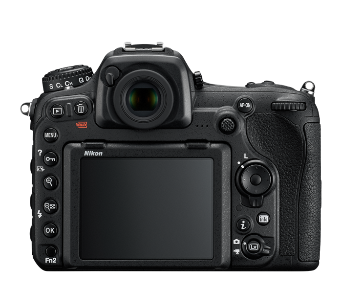 A nice clean layout, not cluttered with extra tiny buttons. Note the eyepiece shutter and the flip out LCD