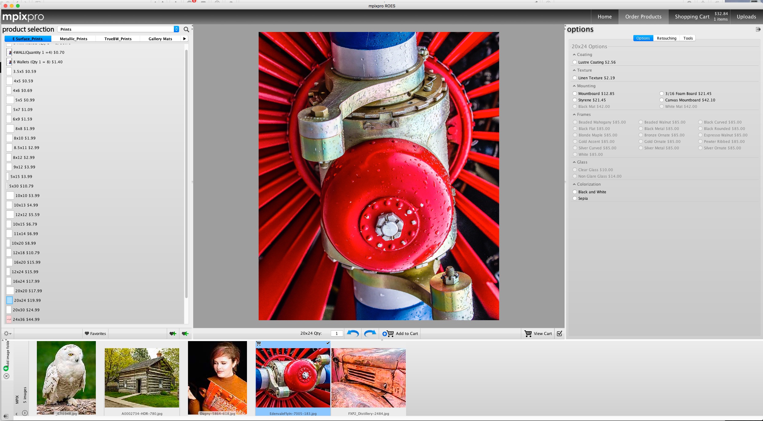 A screenshot from the ROES client for MPIX Pro