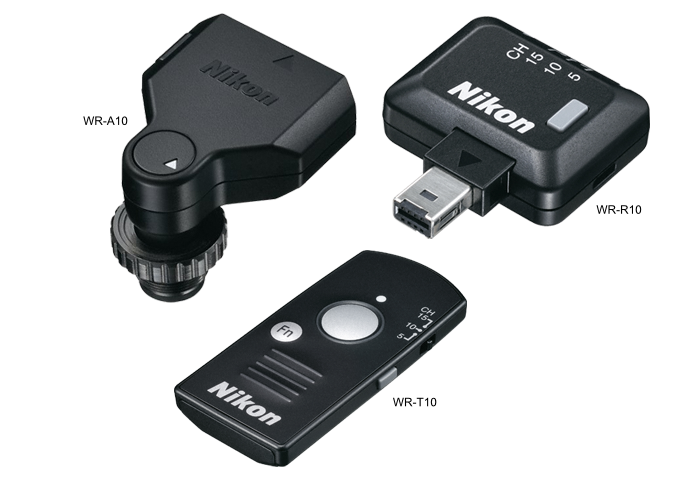 This is the componentry of the wireless communications control kit. The A10 adapter screws into the remote port on the camera. The R10 receiver plugs into the port on the A10. The T10 looks like those awful infrared remotes but pairs with the A10 for remote radio triggering of the camera. I call this kit a MUST HAVE