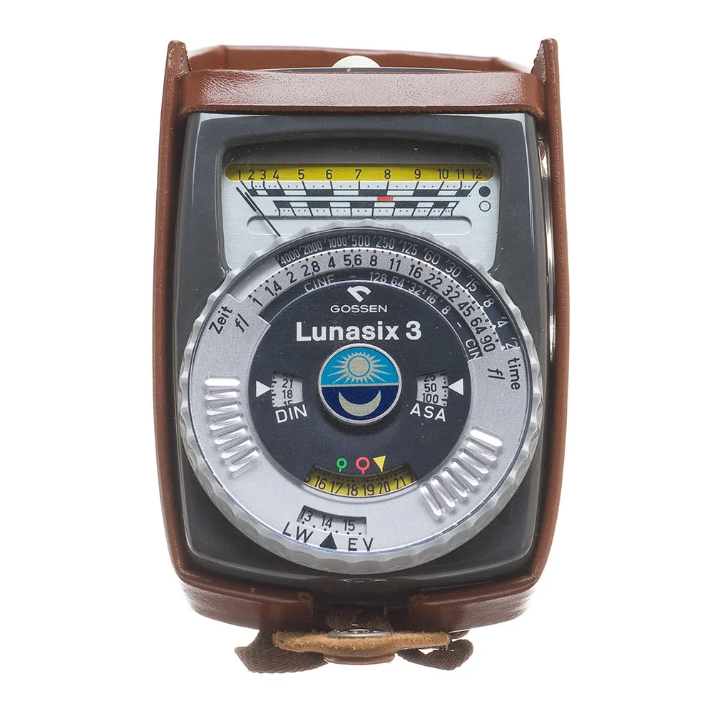 The venerable Gossen Lunasix. This is a Model 3. Thousands of photographers in photo schools around the world started with a Gossen handheld meter.