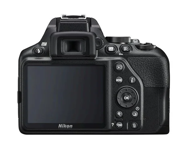 The back of the D3500 has a very simple layout