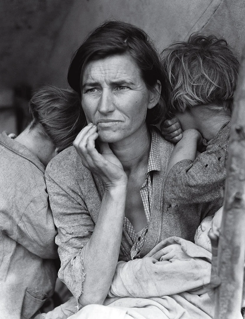 Migrant Mother by Dorothea Lange - this image is copyrighted and used for illustrative purposes only