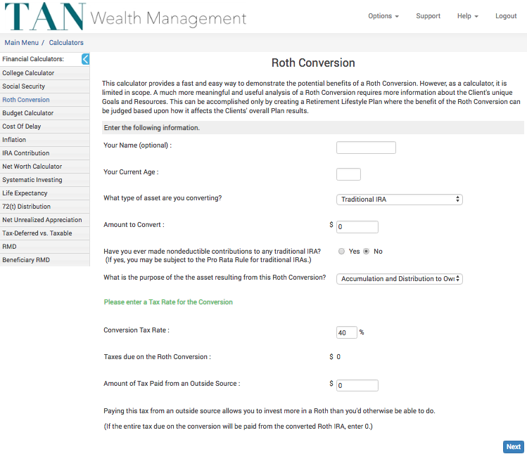 Robust Financial Calculators