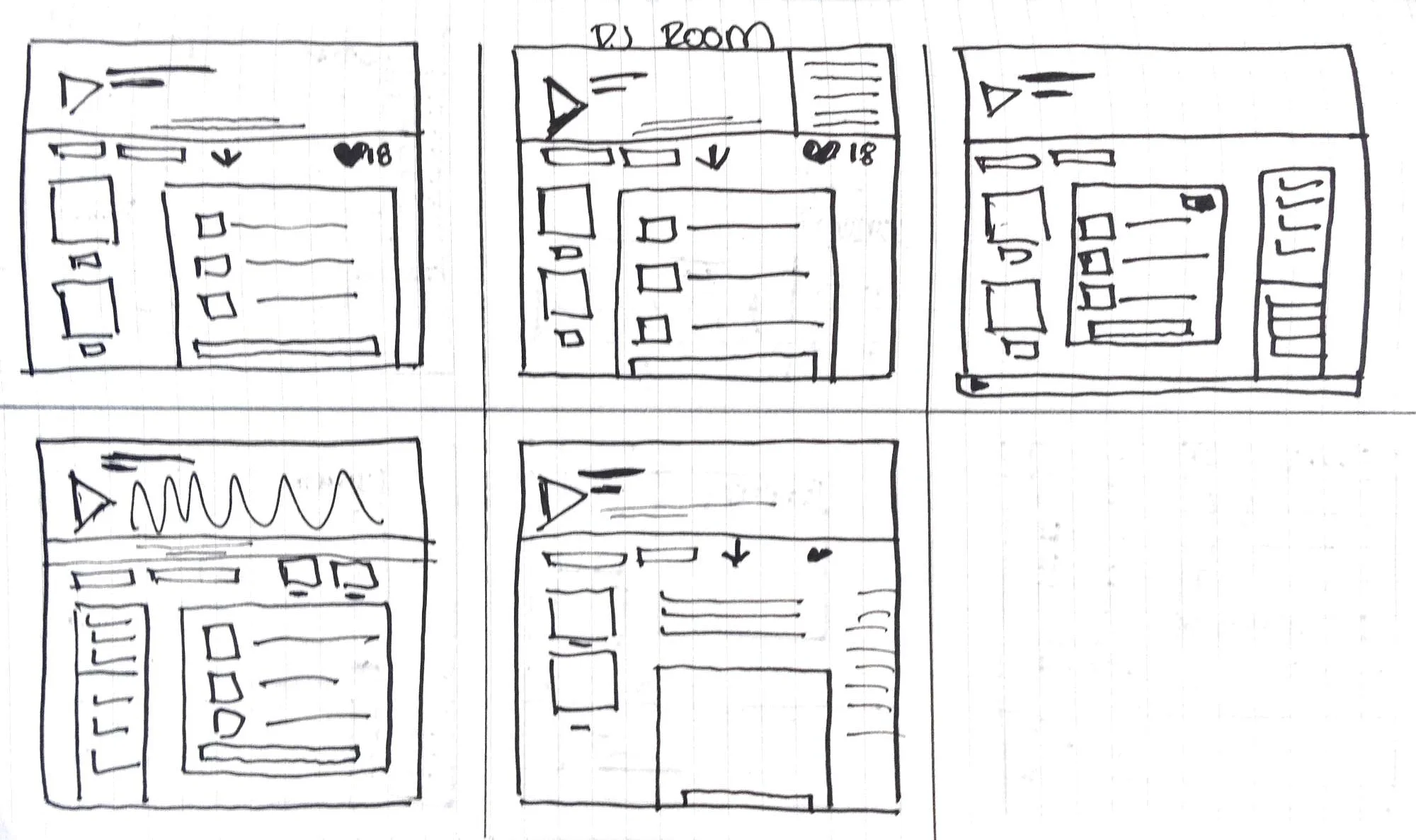  Live Set Room: Exploring how&nbsp;DJs would be able to receive feedback without requests and how users would be able to easily identify and share a live track.