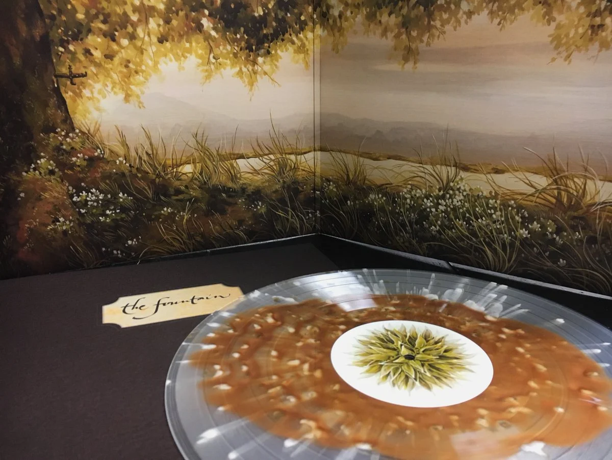 "The Fountain" Original Motion Picture Sountrack LP. Artwork by Nicole Gustafsson. Image via Mondo. 