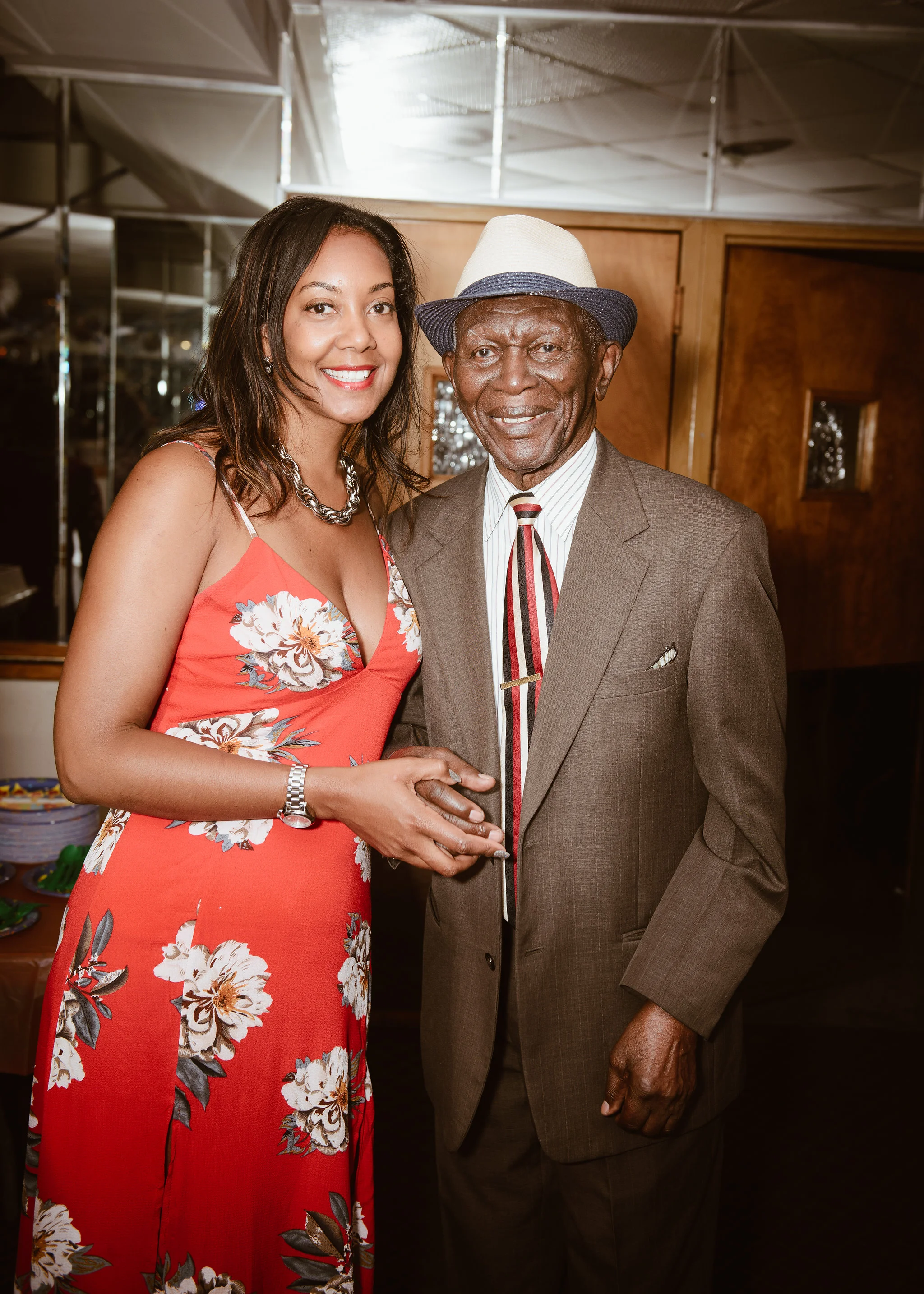 One of Mr. Chambers' granddaughters flew in from London to attend the event.