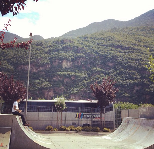 On tour in Italy.