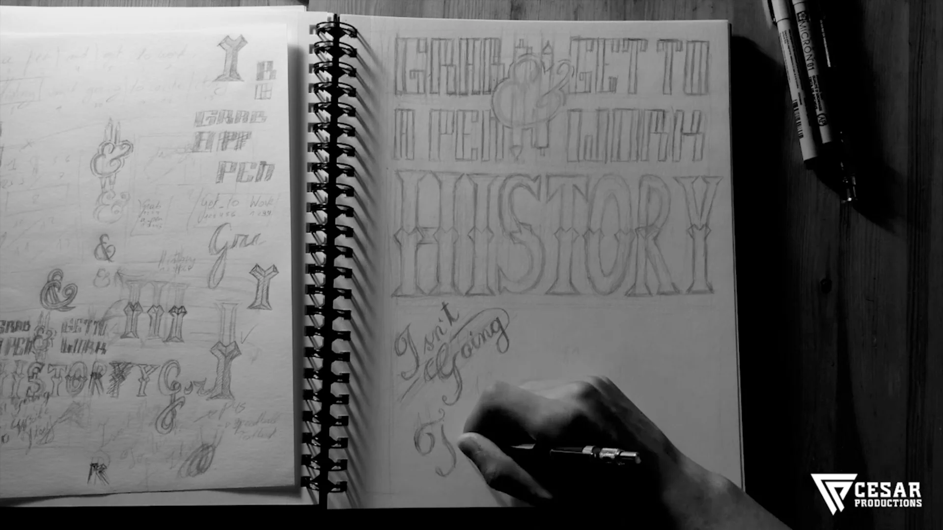 Time-Lapse Drawing - "History" Sketch by Cesar Productions