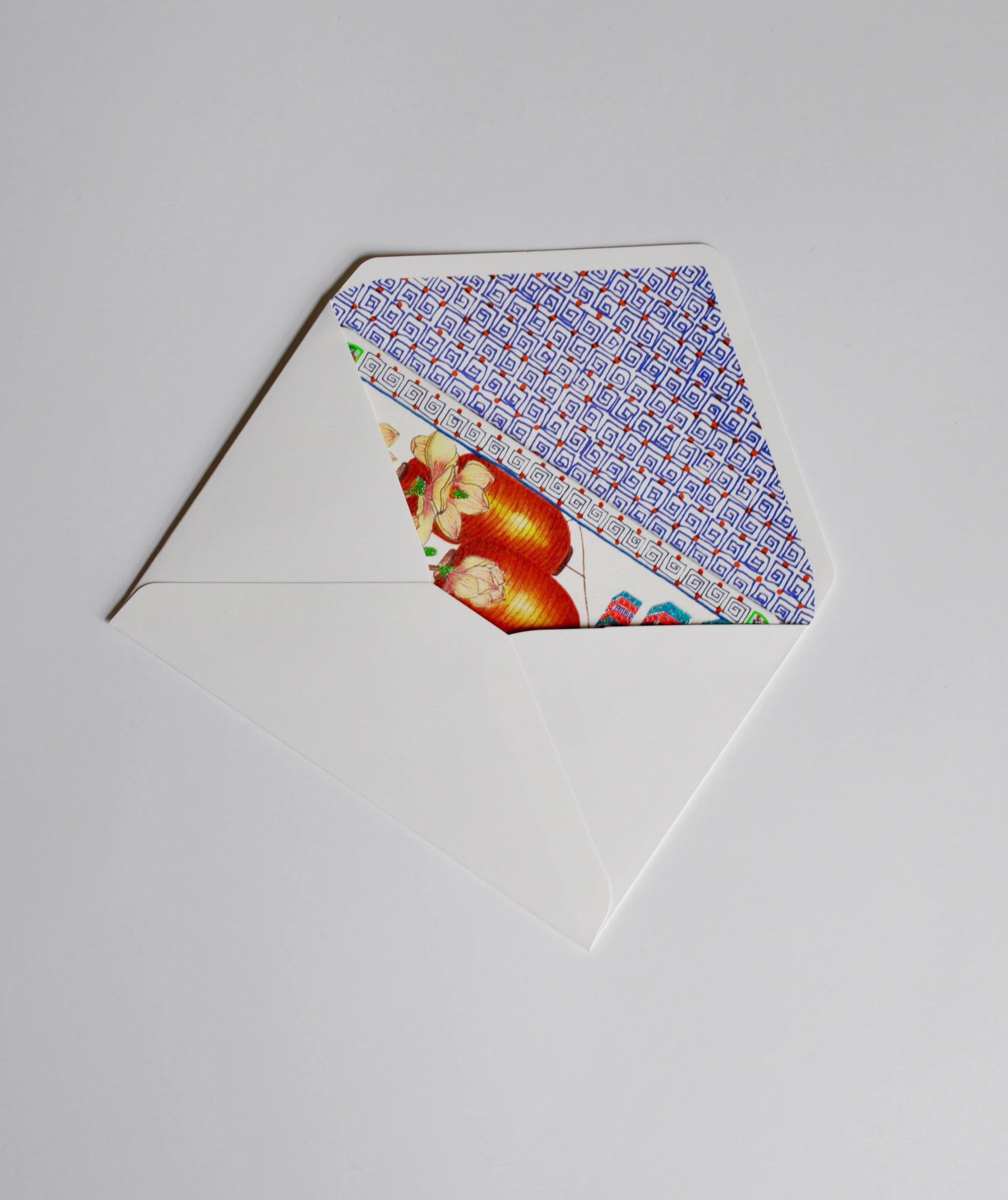 Royal Illuminations inside Envelope Greeting Card by Ningshu Fang Shanghai Dragonfly