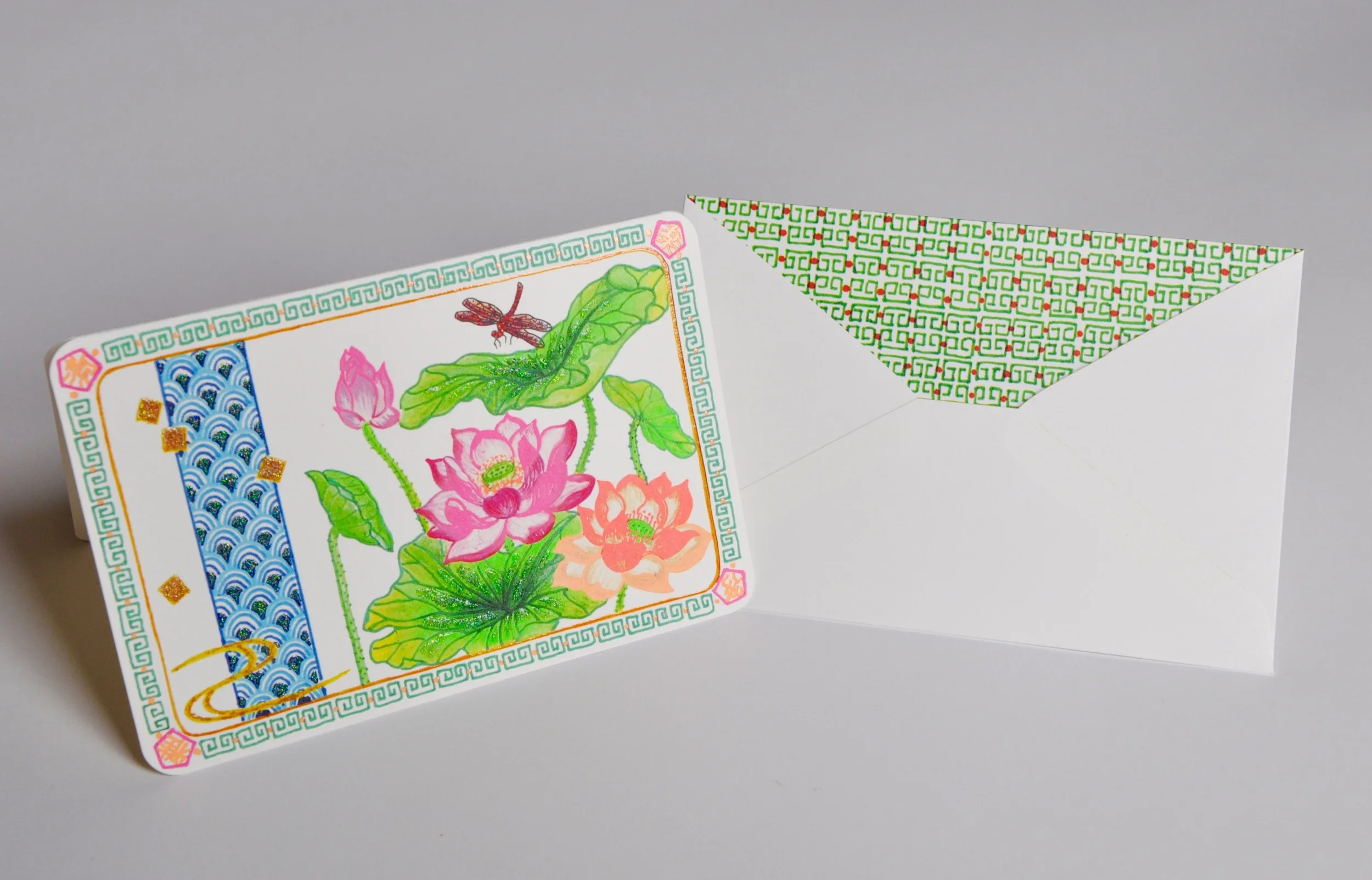 Lotus Flower with Envelope Ningshu Fang Shanghai Dragonfly