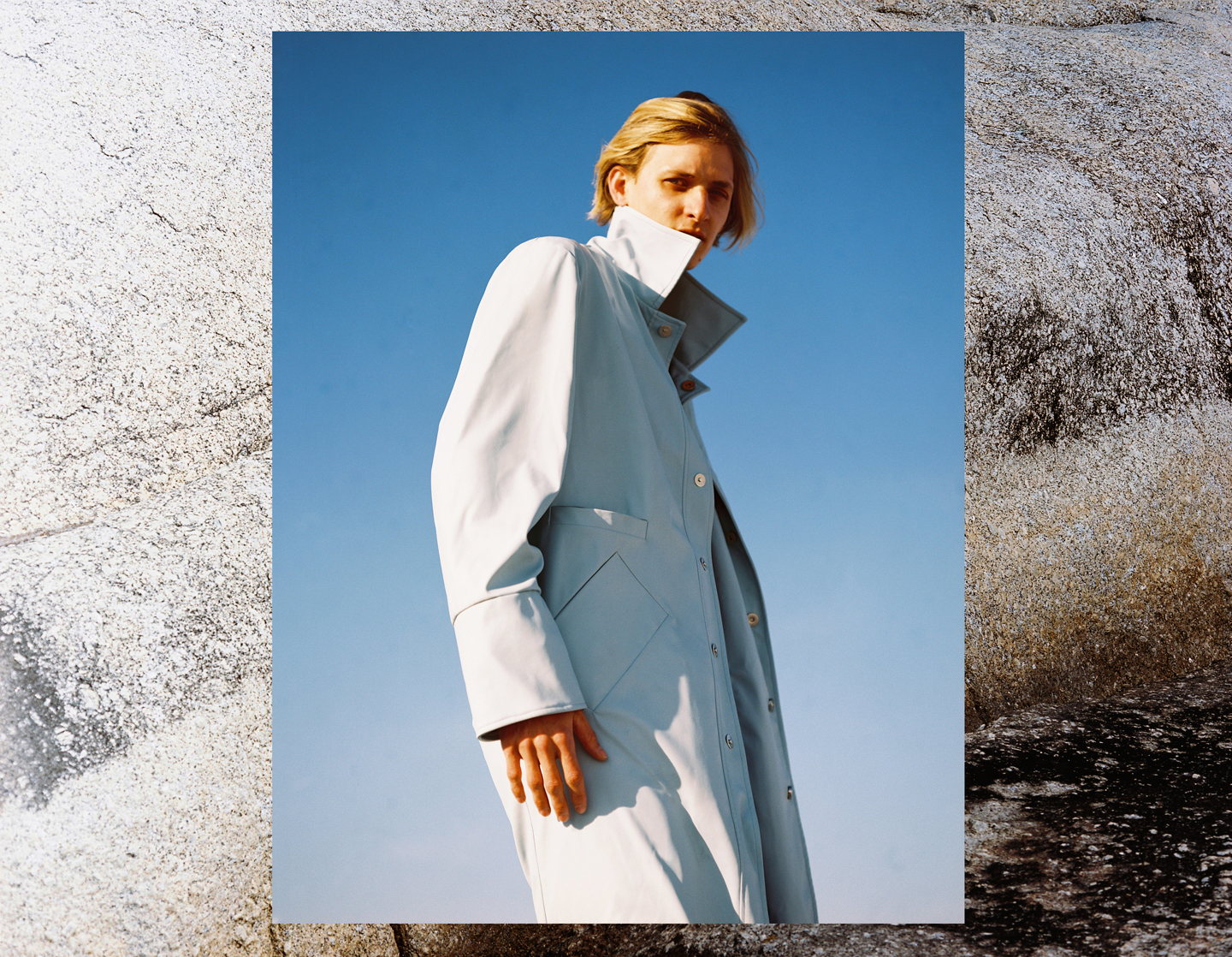 Gavin wears coat, Rich Mnisi
