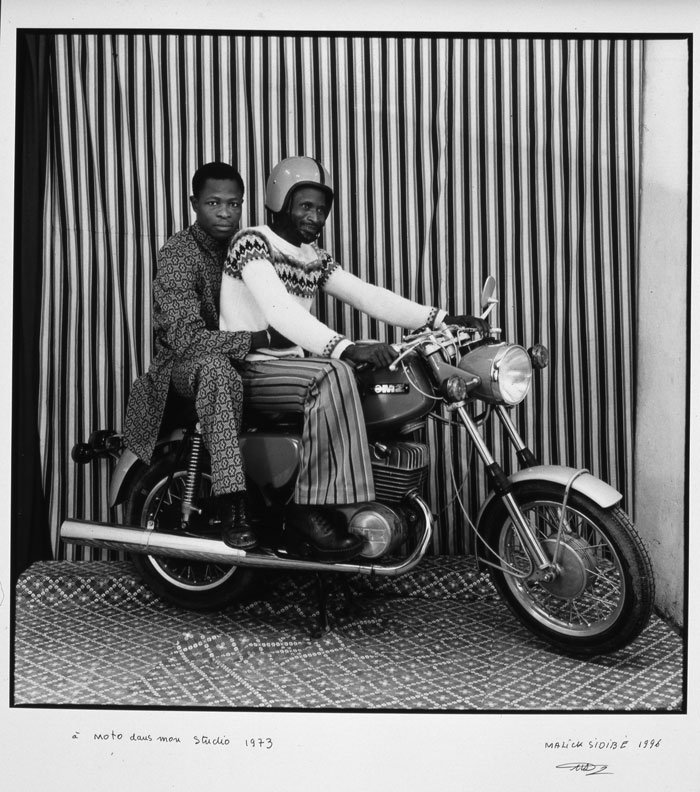 On the motorbike in my studio, 1973