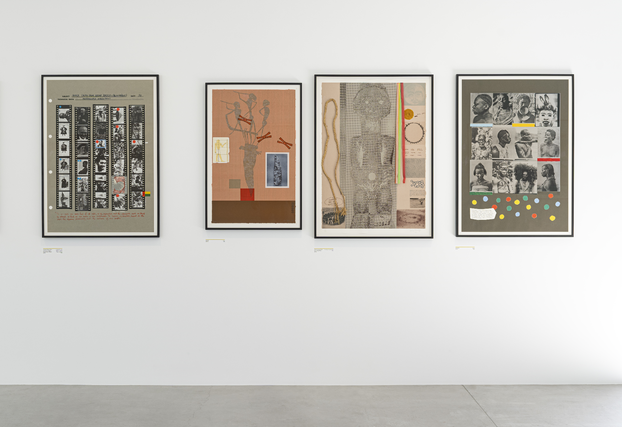  Gavin Jantjes, various works, 1973–1979. Installation view:  Gavin   Jantjes: To Be Free! A Retrospective 1970–2023 , Al Mureijah Art Spaces,   Sharjah, 2023. Image courtesy of Sharjah Art Foundation. Photo: Shanavas Jamaluddin    &nbsp; 