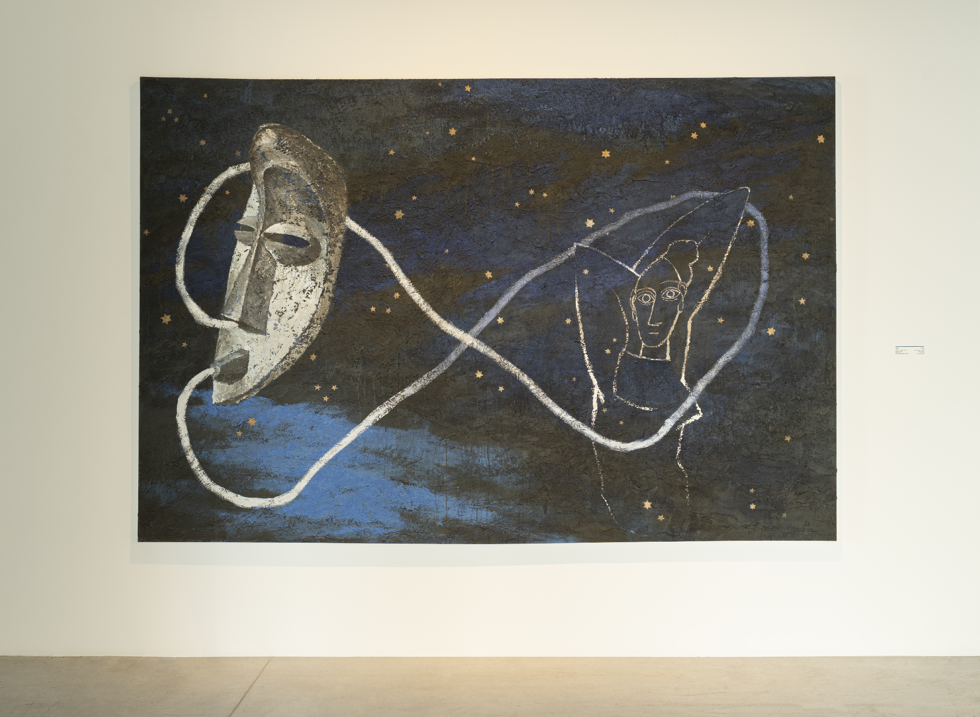  Gavin Jantjes,  Untitled , 1989. From ‘Zulu’, c. 1984–1990. Installation view:  Gavin Jantjes: To Be Free! A Retrospective 1970–2023 , Al Mureijah Art Spaces, Sharjah, 2023. Image courtesy of Sharjah Art Foundation. Photo: Shanavas Jamaluddin 