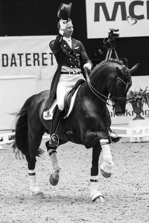 Sezuan and Patrik Kittel during Danish Warmblood stallion show - photo credit: H2R