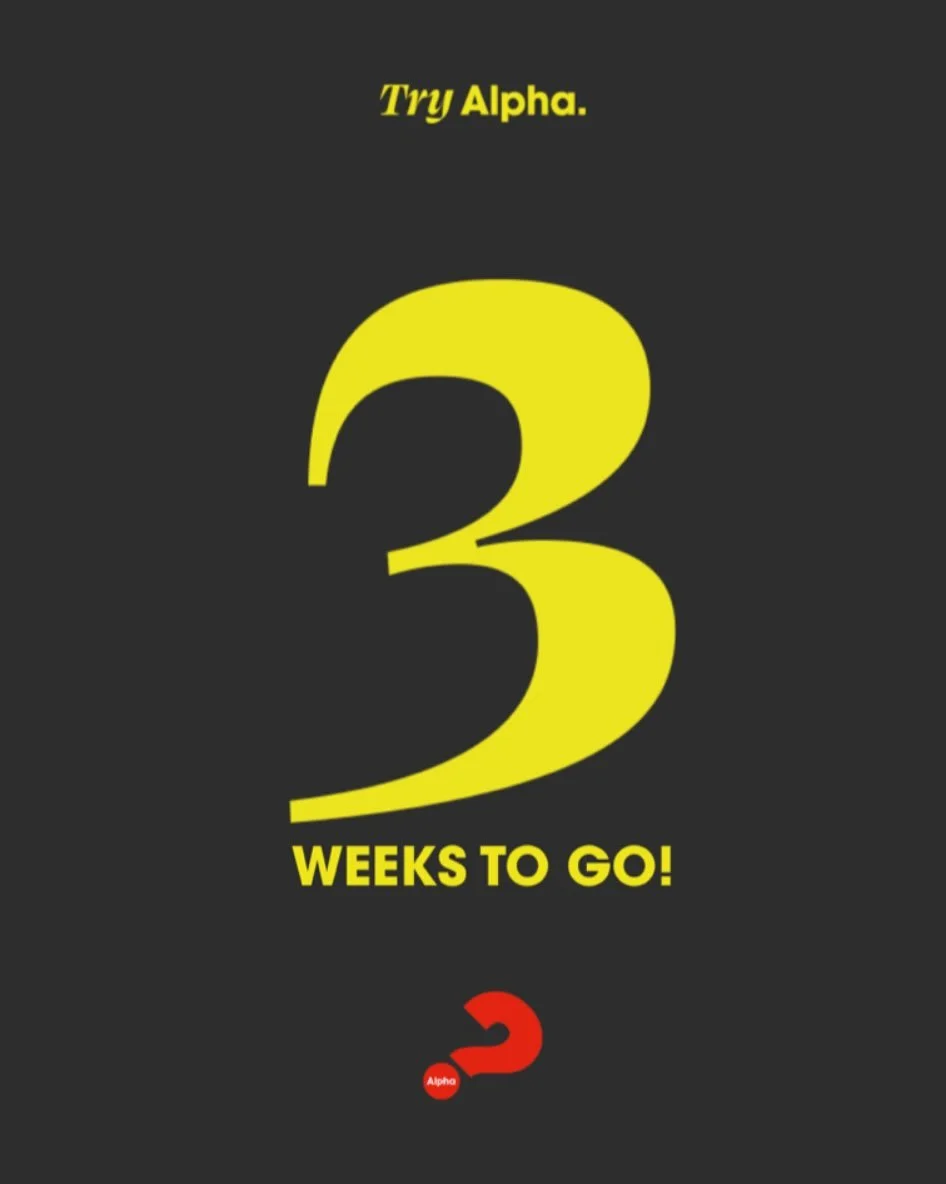 Perhaps you&rsquo;re at a point in life where you&rsquo;re wanting to explore issues of life, faith, God?

Or maybe you feel that your Christian faith needs a bit of a reset? 

Alpha is a great place to start. 

Our Alpha Course launch is 3 weeks awa