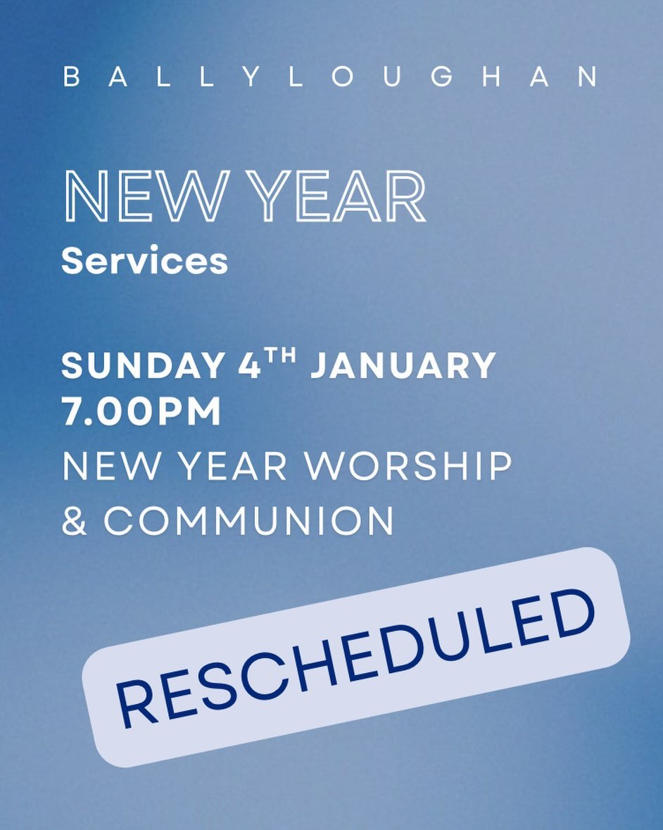 Our New Year Worship &amp; Communion which was scheduled for tonight has been postponed until next Sunday, 11th January, at 7.00pm. Take care everyone ❄️