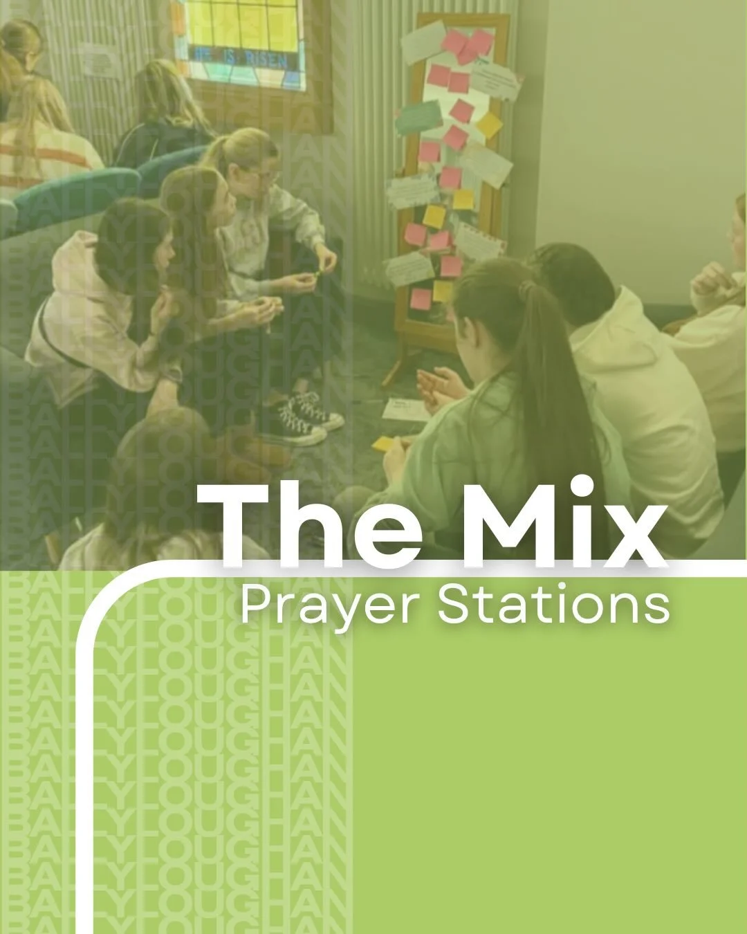 In January @themixballyloughan spent some time thinking about the why, how and what of prayer and then putting it into practice with some prayer stations. 
&ldquo;I pray that the eyes of your heart
may be enlightened in order that you may know the ho