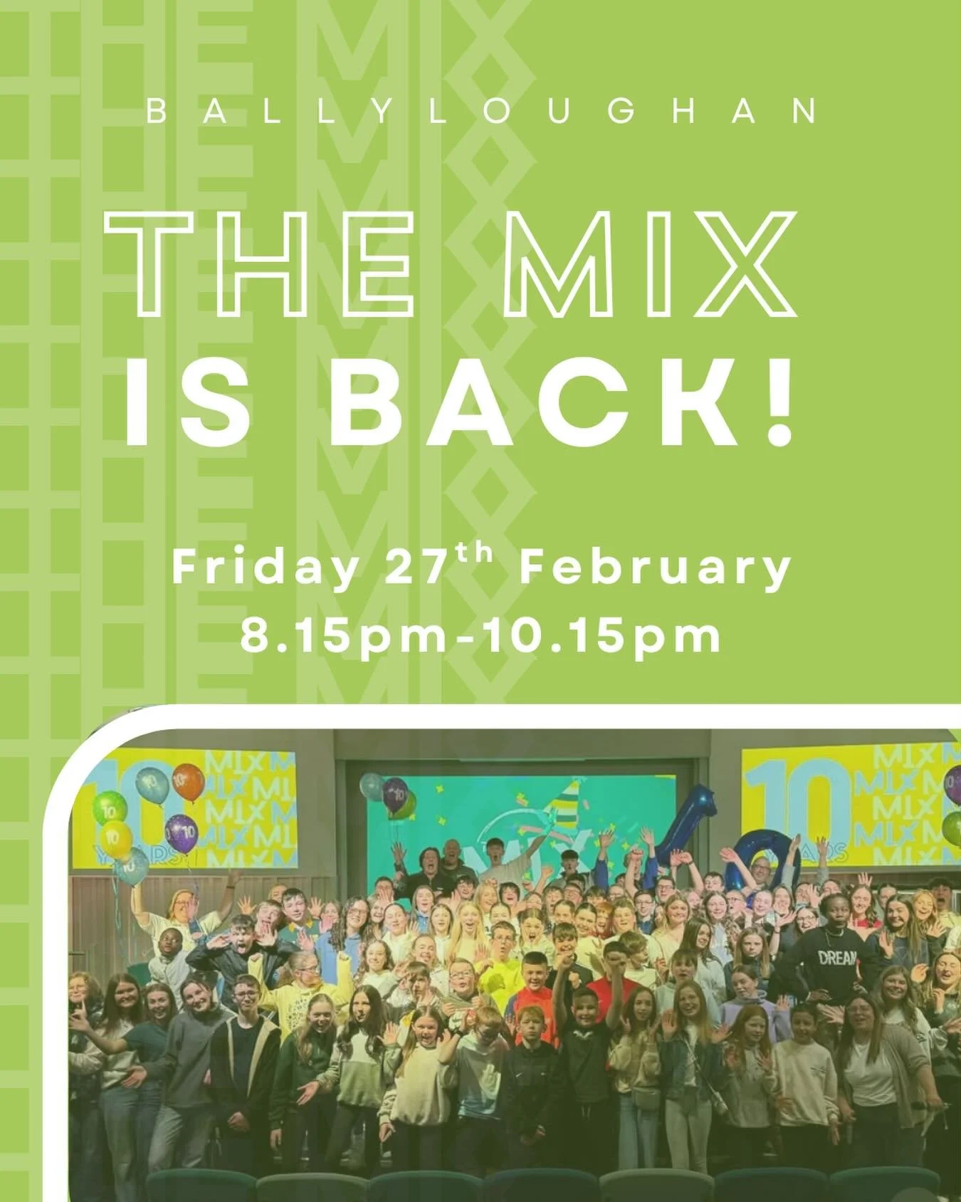 The Mix is back tonight! 

Open to all young people of secondary school age!