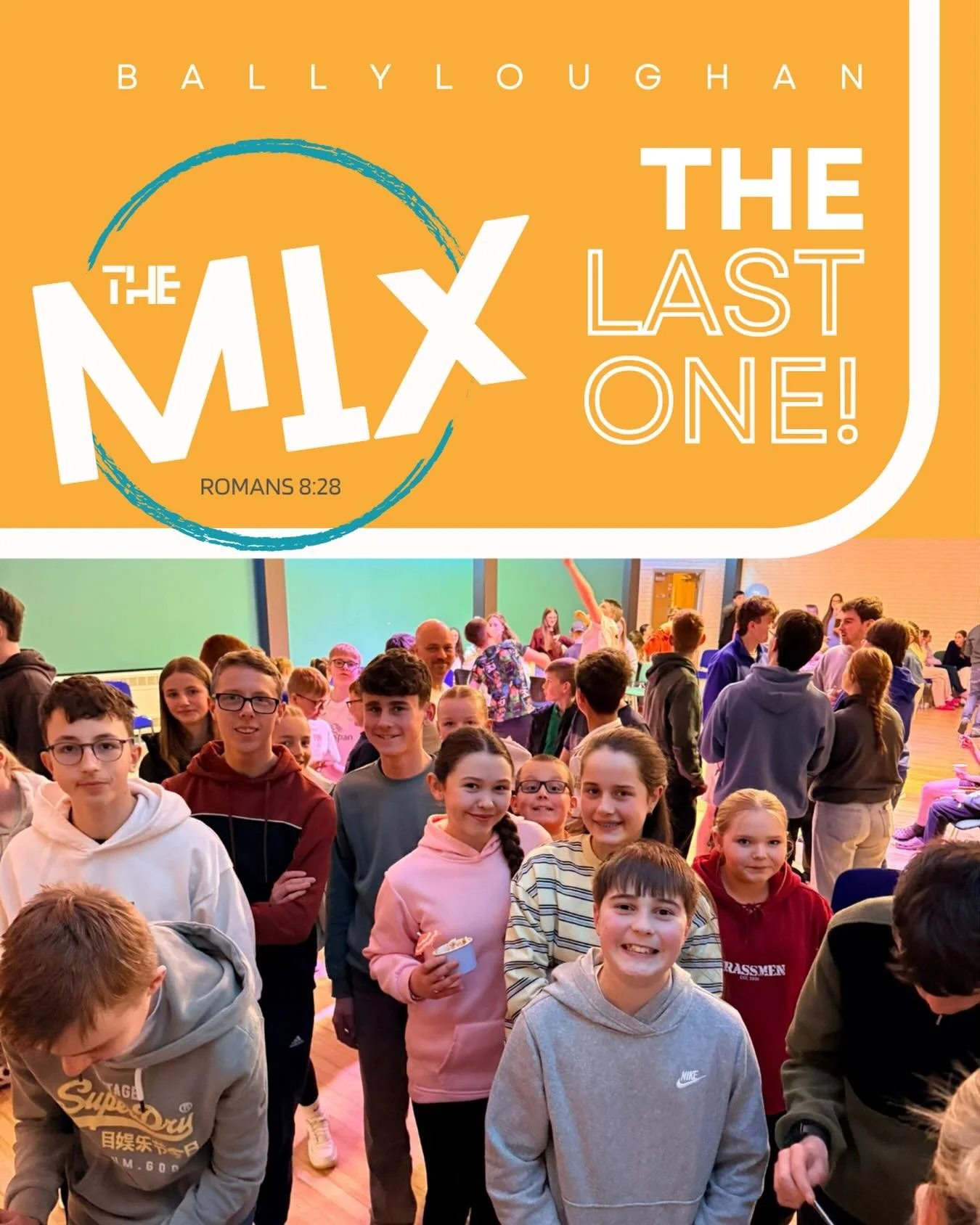 The Mix  is our programme for young people of secondary school age &ndash; runs from 8.15pm-10.15pm. 

This will be the last session of The Mix before the summer break.
