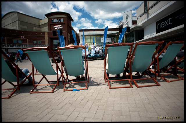 Southend Next deck chairs relaxing enjoying the music