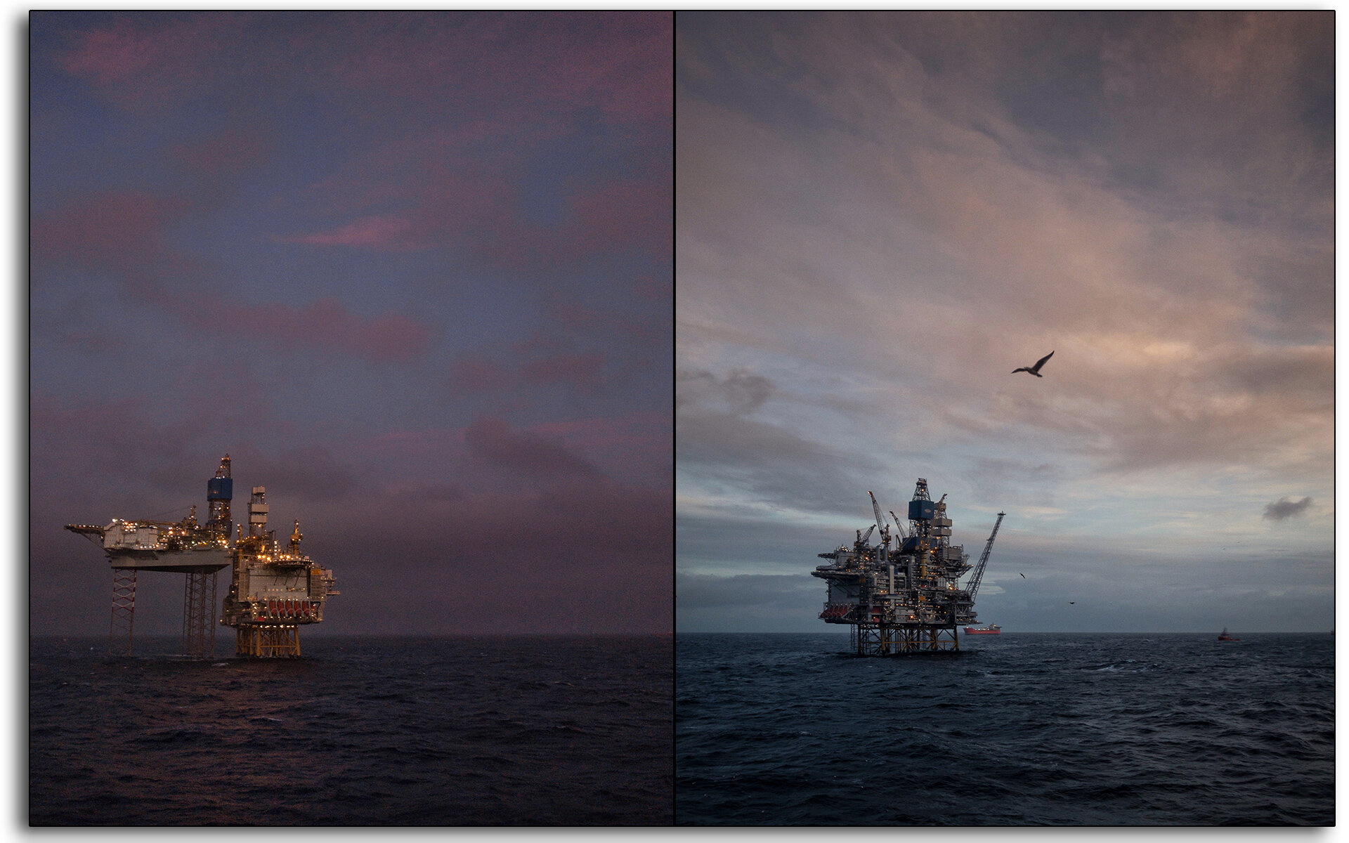 Sunset, Oil and gas, oil rig, Scotland, industry, industrial, Mariner, workers, construction, equiner, gas.jpg