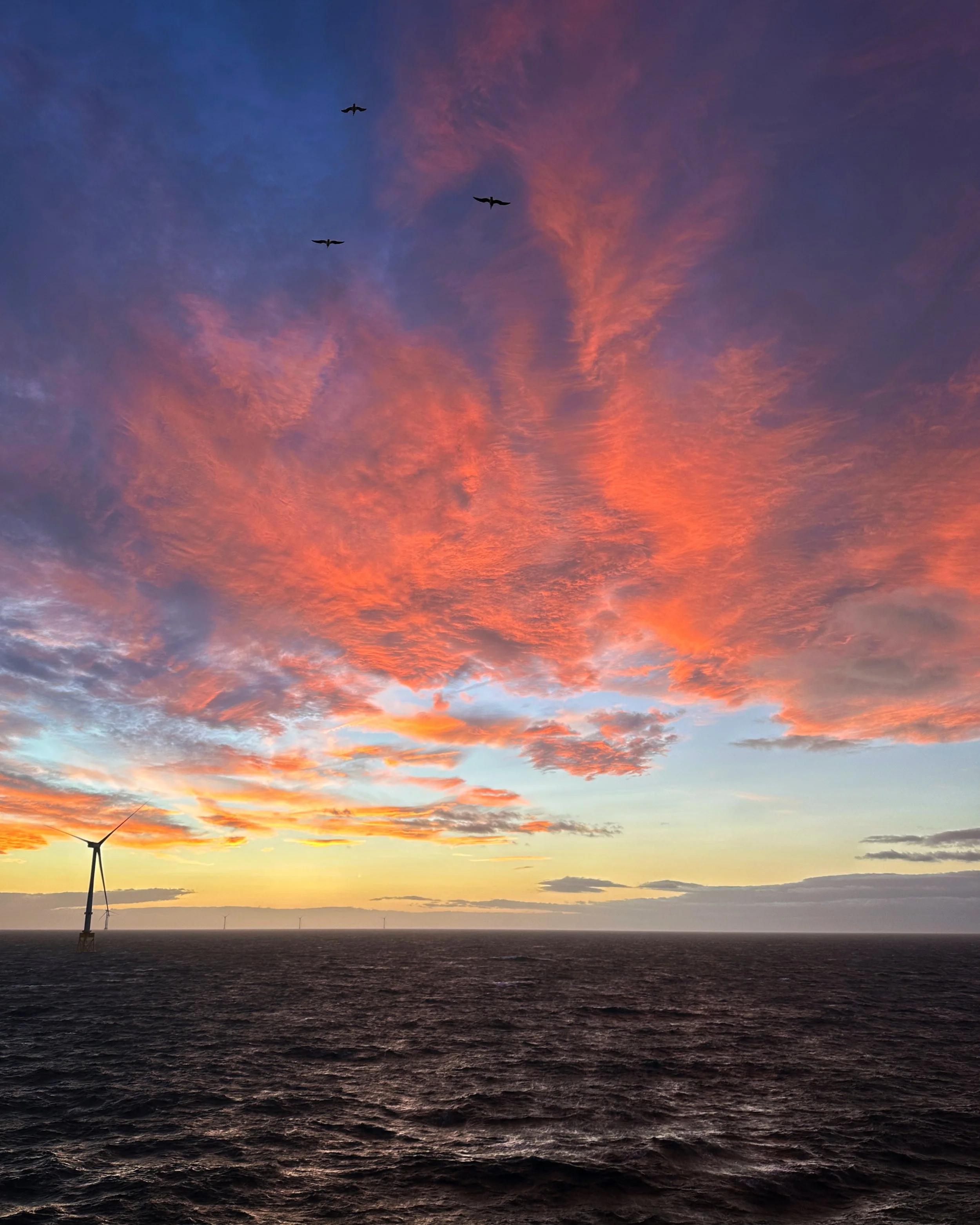 Offshore Sunsets – Wind Turbines at Dusk