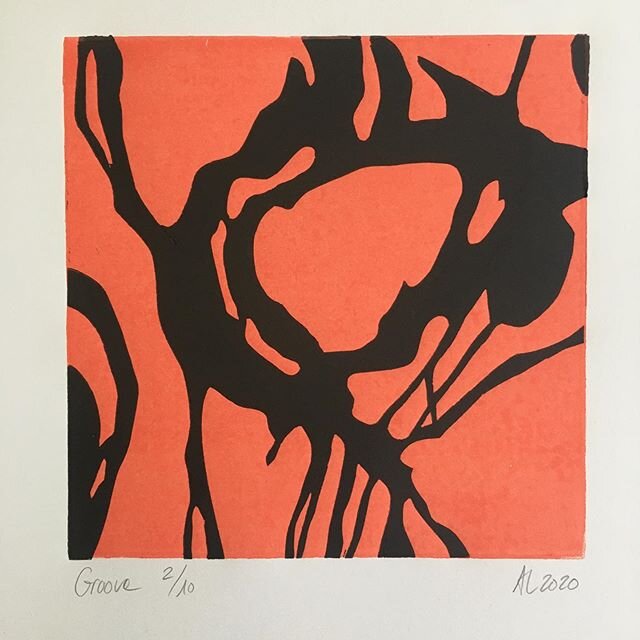 Groove. Linogravure tirage 10 exemplaires. 21x21 cm imprim&eacute; sur format A3 200g. Dispo &agrave; la vente ! 90.- CHF 
#linocut #linogravure #pimptonsalon #print #audreylongchamp