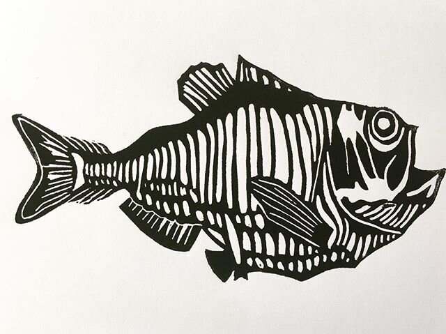 Poisson d&rsquo;avril linograv&eacute; #linopassion