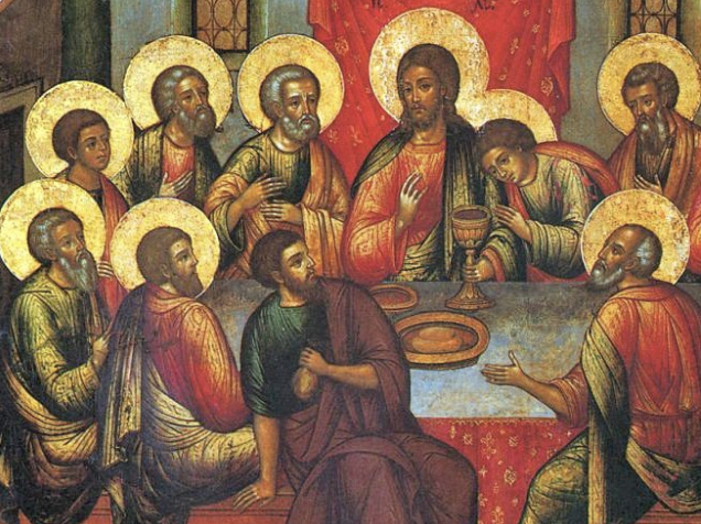The Mystical Supper , icon by Simon Ushakov (1685)