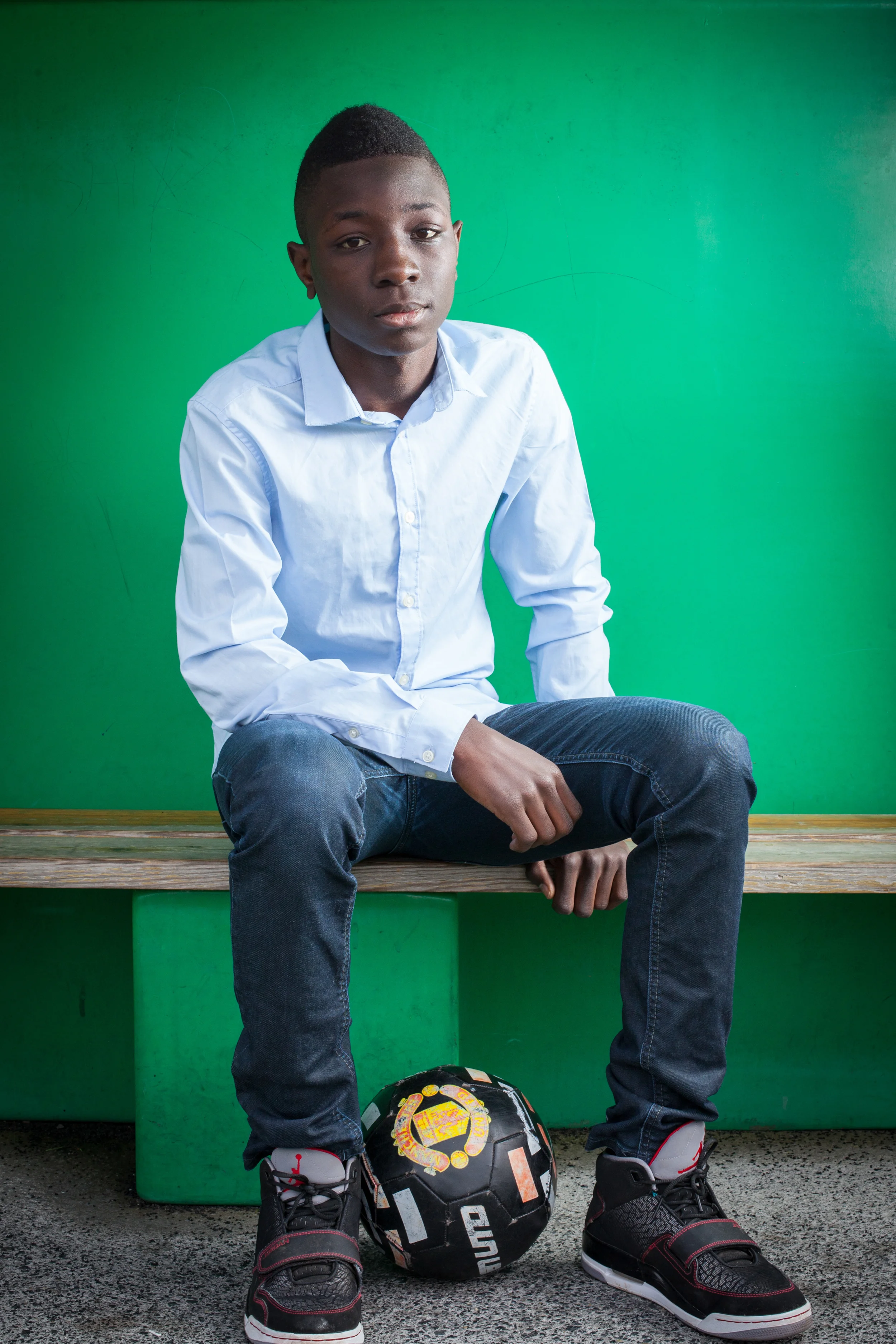 Kilian Vilangani, jeune footballeur au sein du club de Wasquehal.
