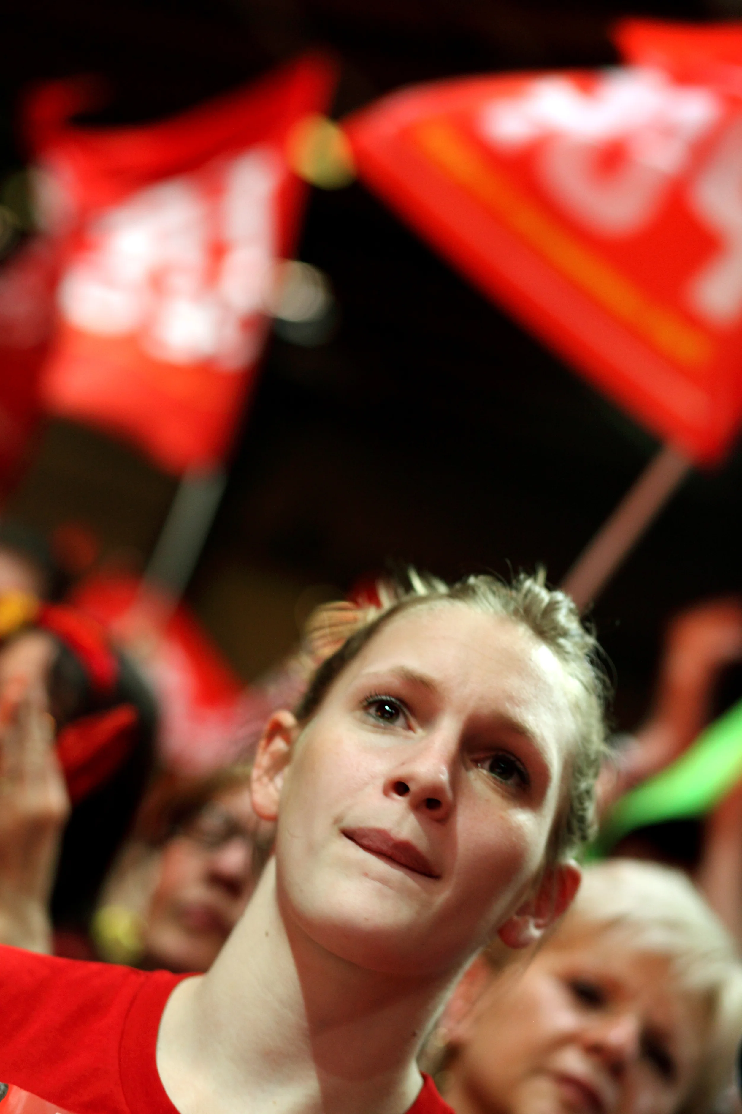 Reportage pendant les présidentielles 2012. Meeting de Jean-Luc Mélenchon à Lille le 27 mars 2012.