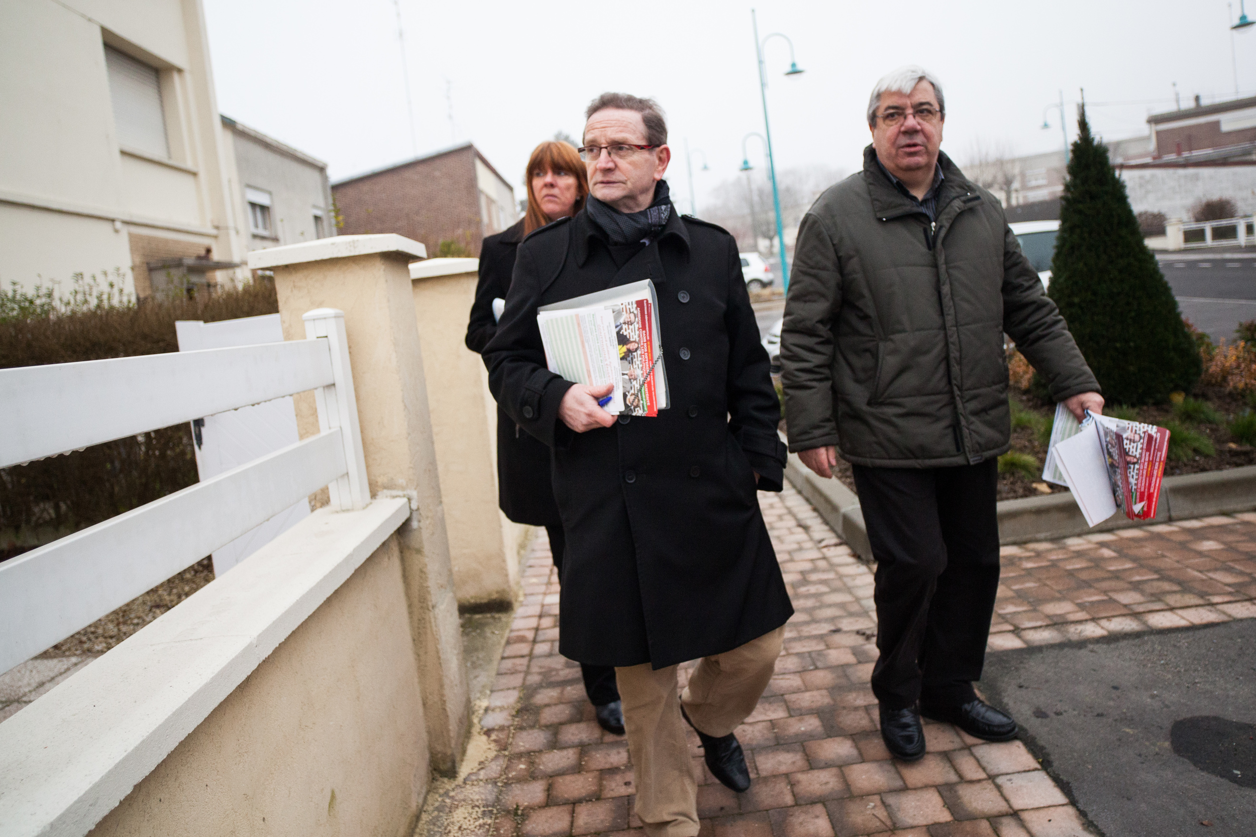  Reportage sur les élections départementales 2015. Campagne des candidats FdG à Trith-St-Léger&nbsp;(59) - porte à porte.  Publié dans L'Humanité.&nbsp; 