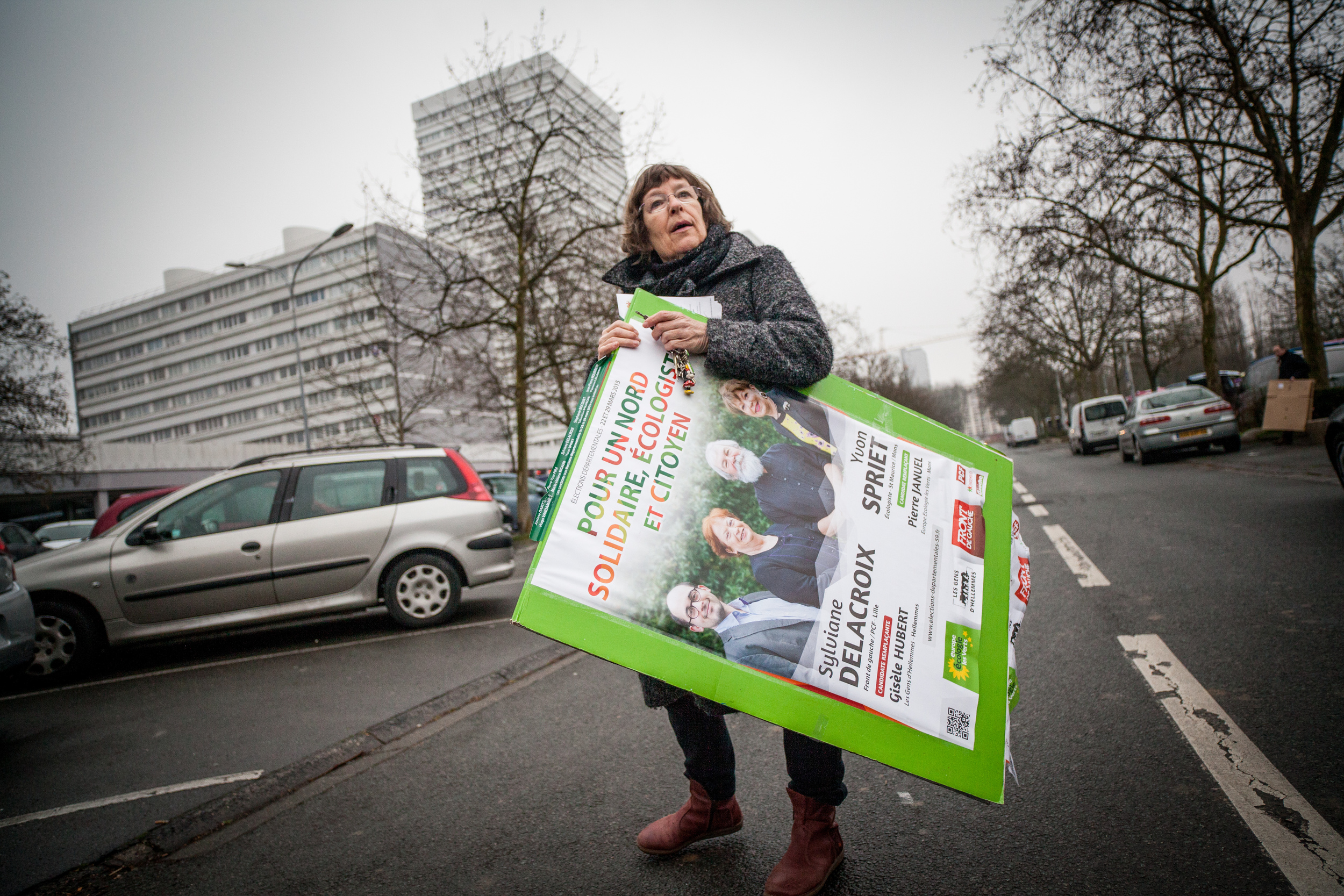  Reportage sur les élections départementales 2015. Campagne des candidats FdG et EELV pour le canton de Mons-En-Baroeul (59).  Publié dans L'Humanité.&nbsp; 