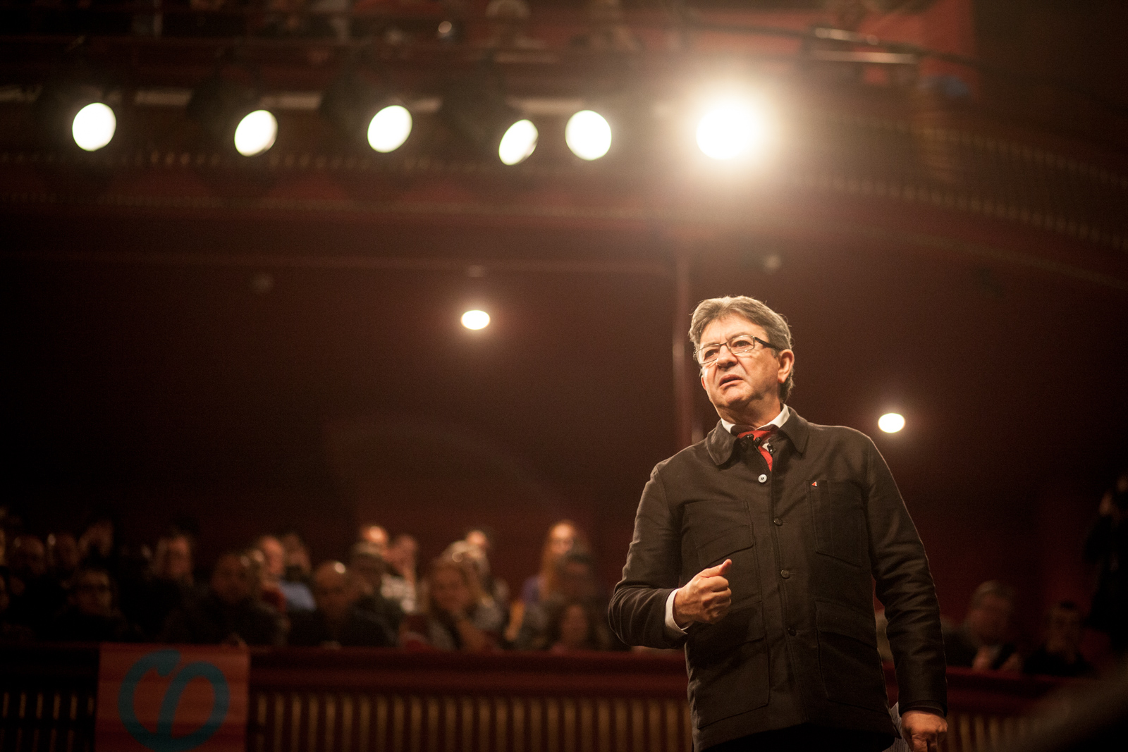  Jean-Luc Mélenchon, le candidat de la France insoumise était en janvier au théâtre municipal de Tourcoing pour défendre son programme: partage des richesses, loi travail, fiscalité.  Publié dans L'Humanité 