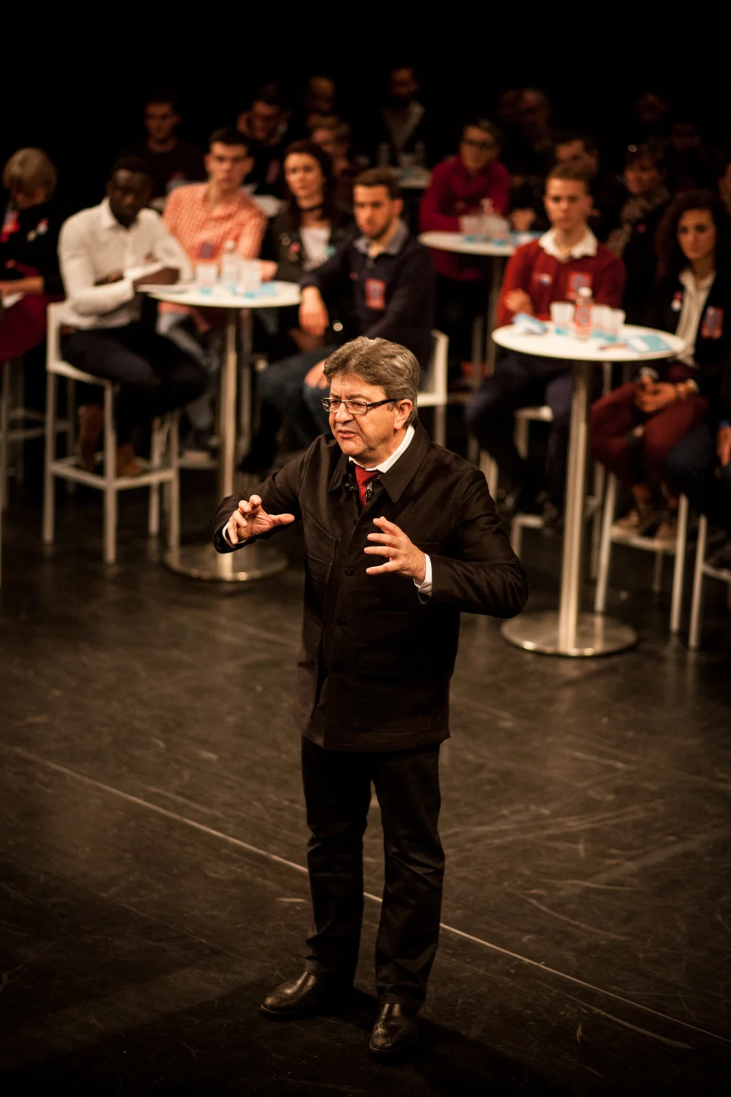 Jean-Luc Mélenchon, le candidat de la France insoumise était en janvier au théâtre municipal de Tourcoing pour défendre son programme: partage des richesses, loi travail, fiscalité. Publié dans L'Humanité