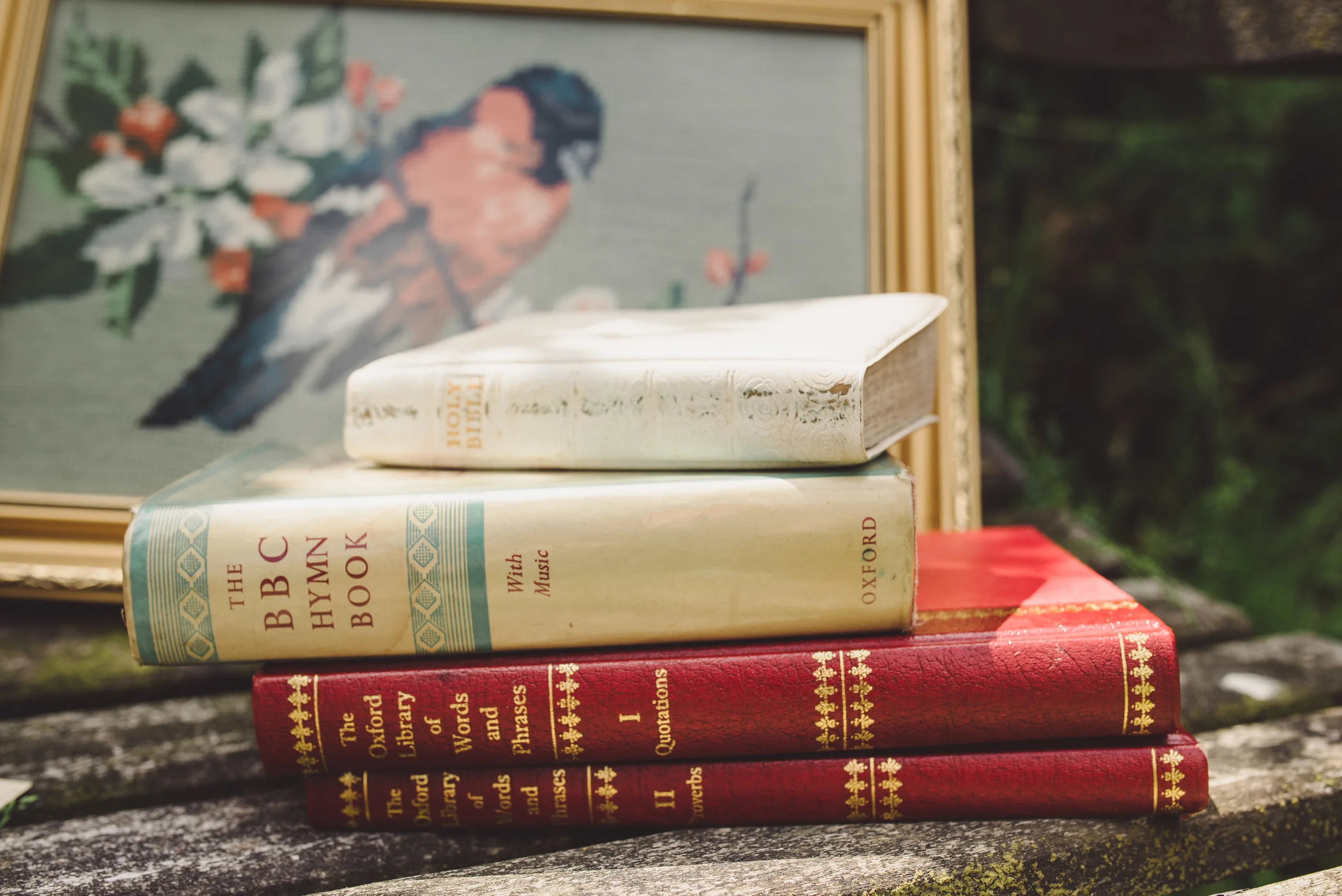 Vintage Books Props provided by: Bespoke Vintage Castle Photo Credit: Becky Ryan Photography
