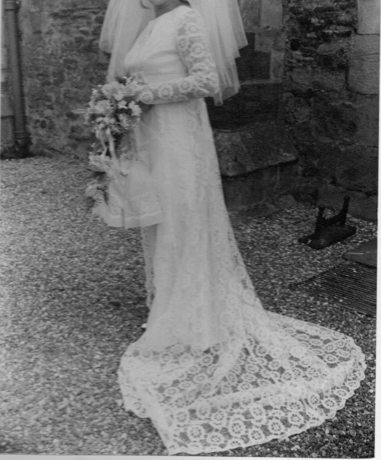 This is just one of our beautiful dresses in stock. Worn in the 1960s from a happily wed Bride who is still married to her dashing silver haired gent today