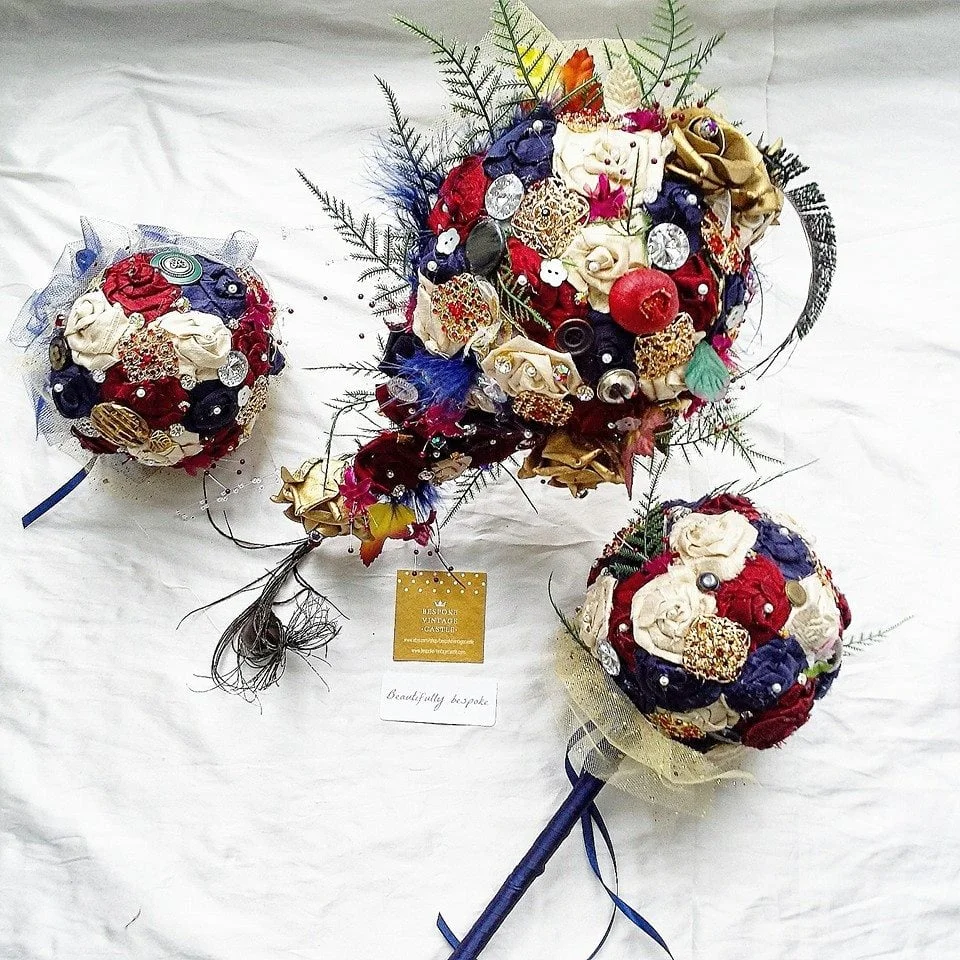 We add special essential oils to our fabric bouquets to give them a lovely scent, who said alternate bouquets don't have to smell pretty?