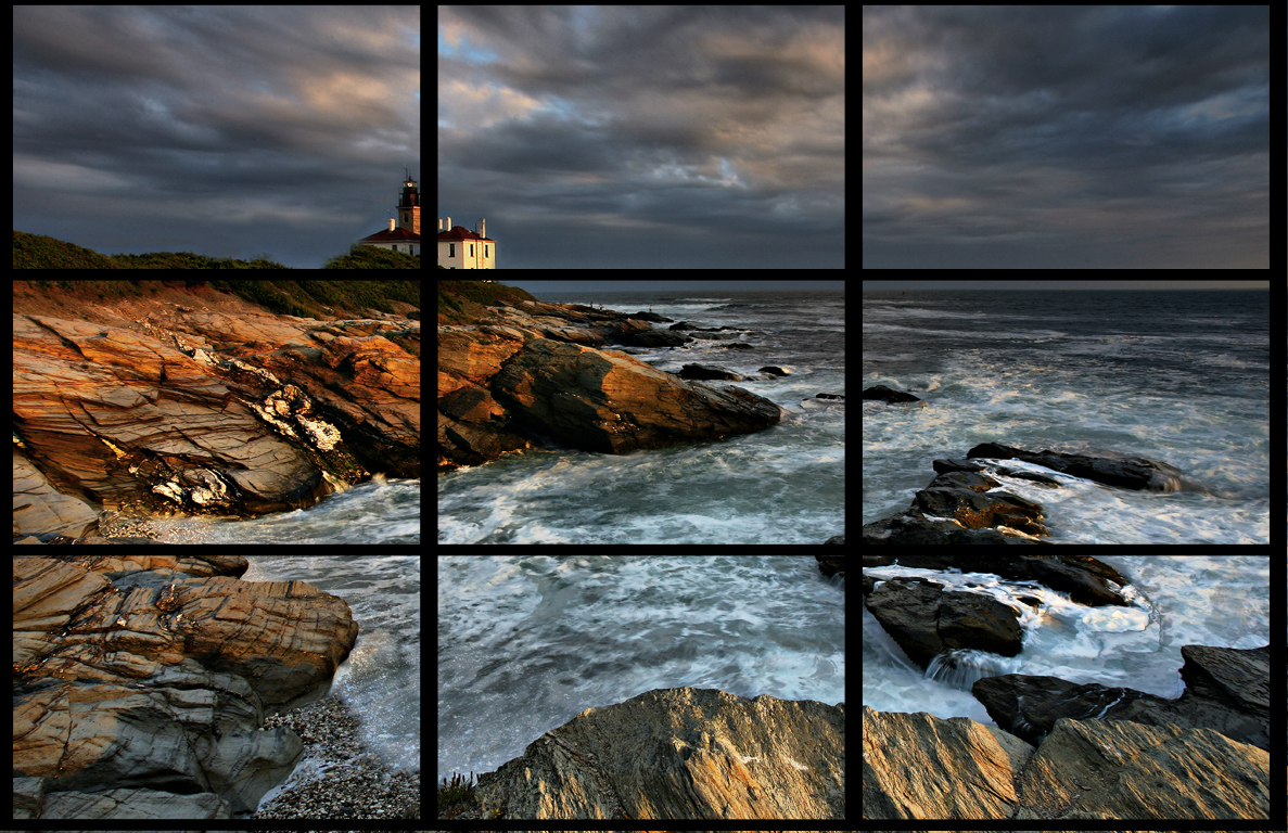 The image above demonstrates the use of the "rule of thirds"...it is beneficial to a composition to place a major subject on one of the crossed lines. 