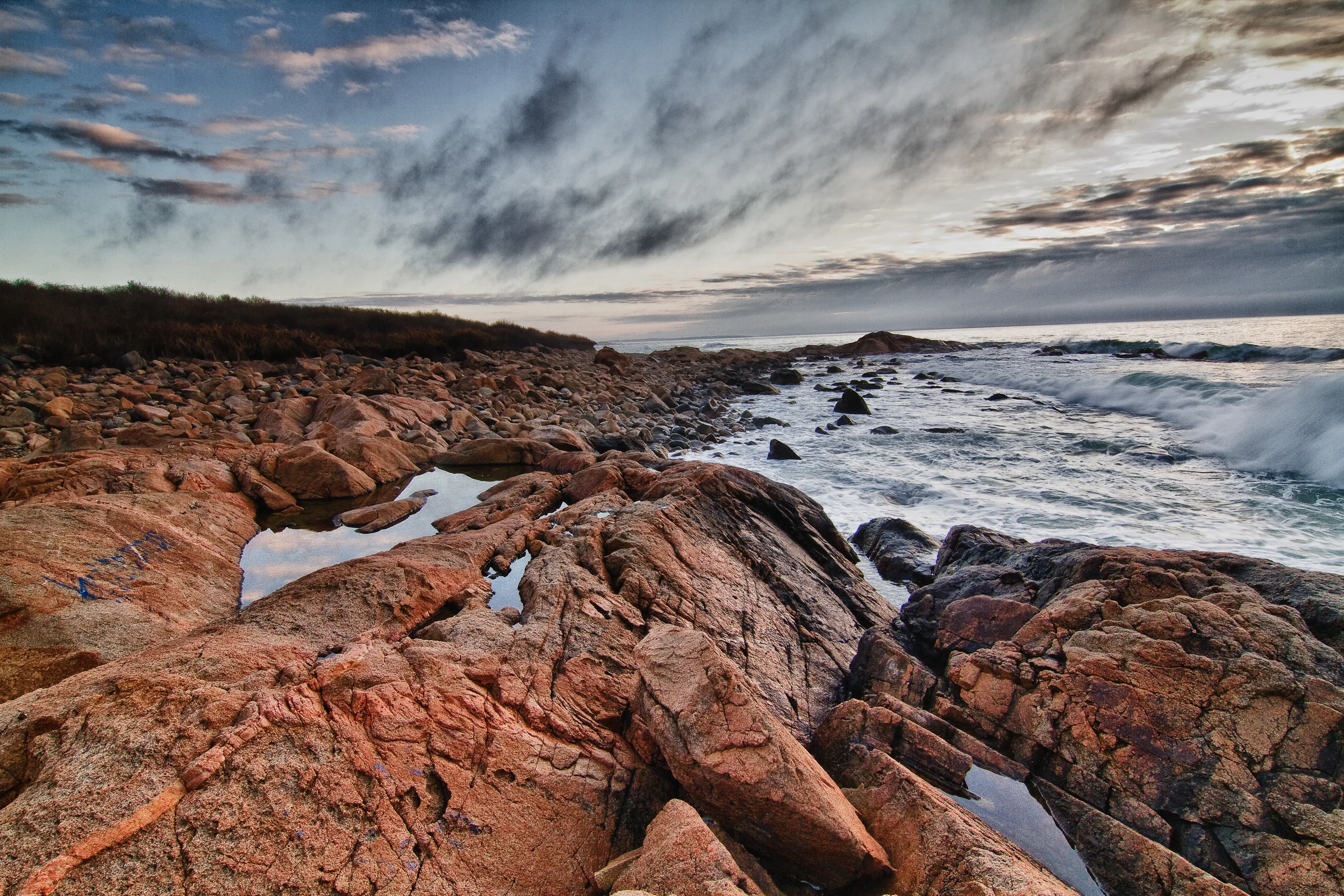 This was one of the first HDR images I made, years ago. It was a hit with all my friends on social media and nobody ever told me the horizon wasn't straight, the rocks are a little red etc... These are all things that I didn't see or didn't want to see. Check out what my friend Marion did to this image in about 3 minutes in the next image below.