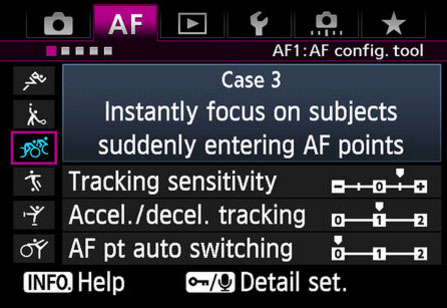 Canon's Custom AF settings