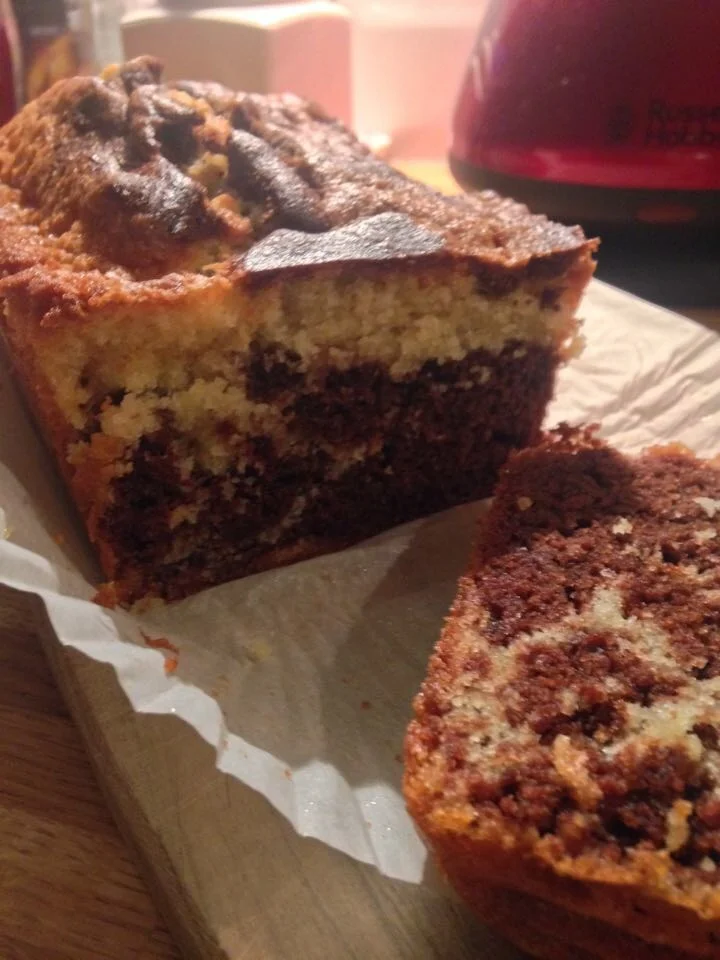 Mocha marble cake.